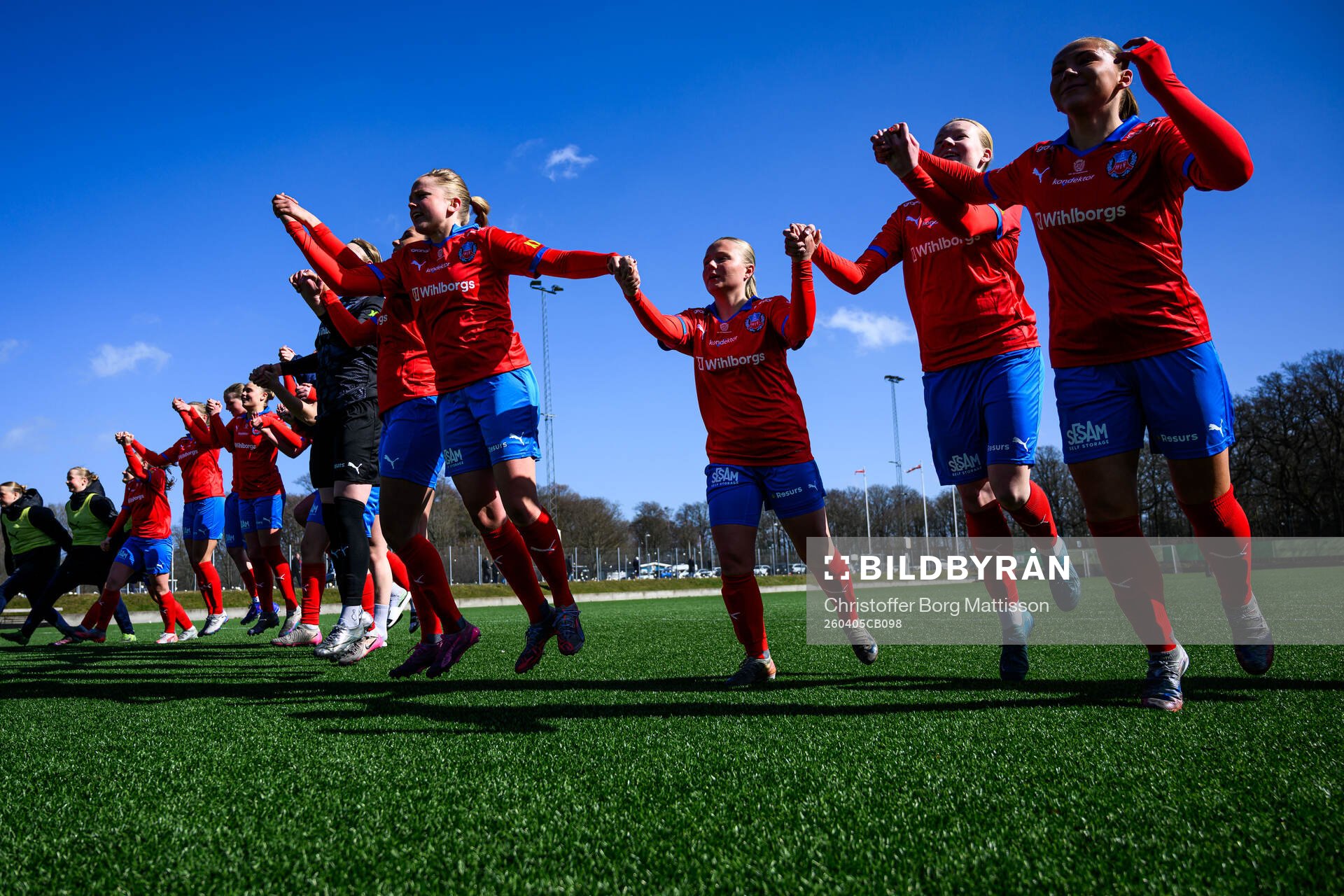 Helsingborgs spelare jublar