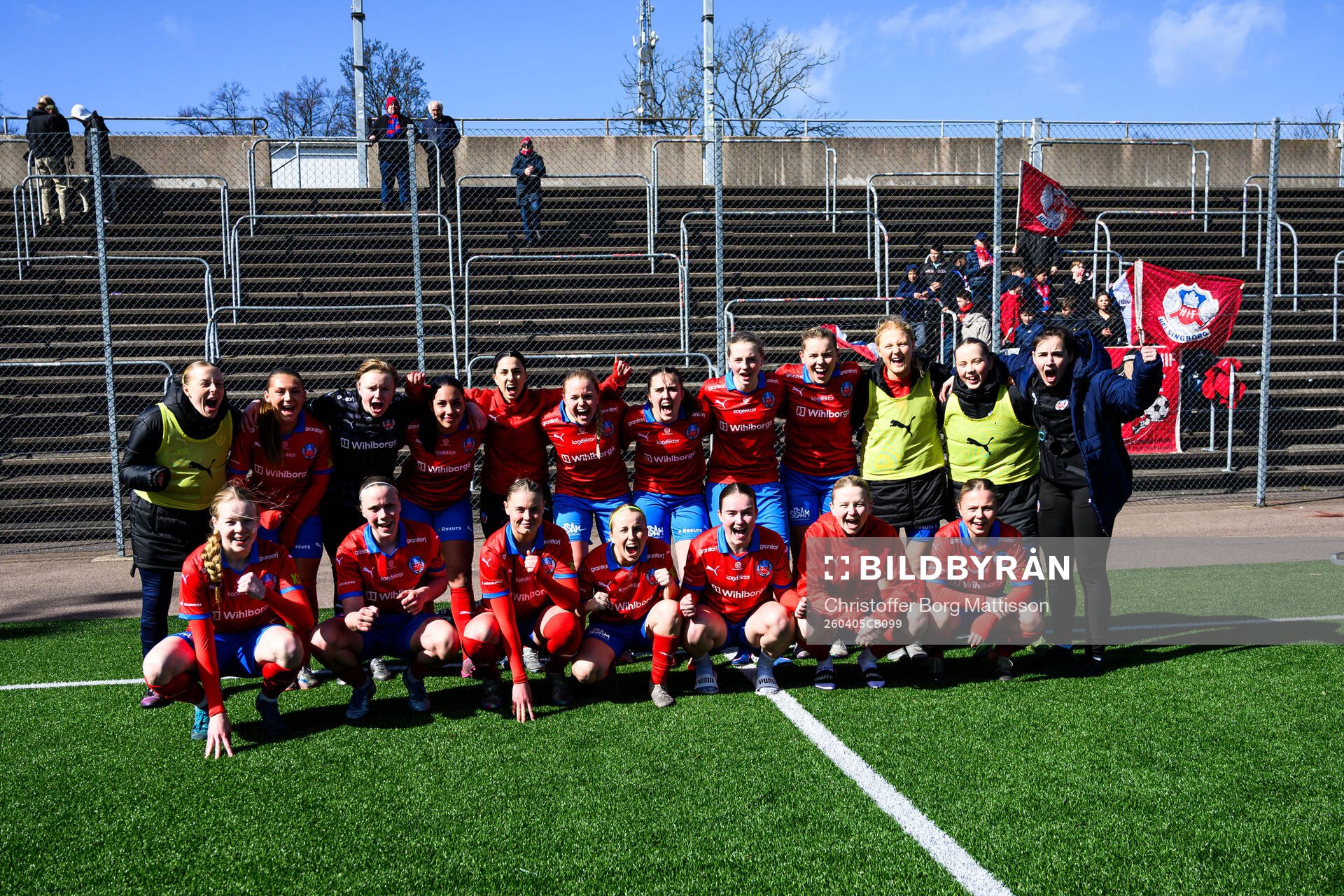 Helsingborgs spelare jublar