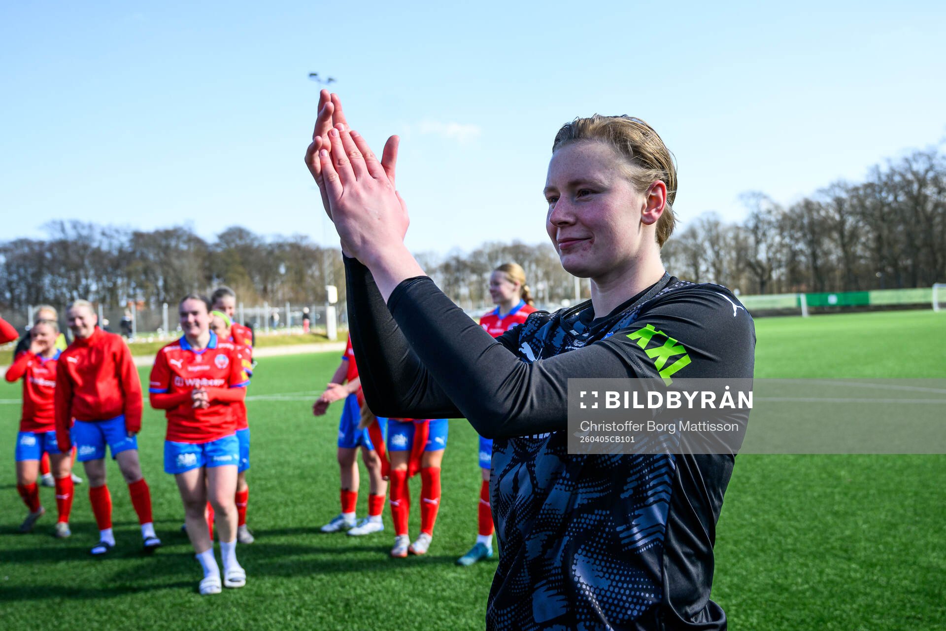 Helsingborgs Hannah Tegestål jublar