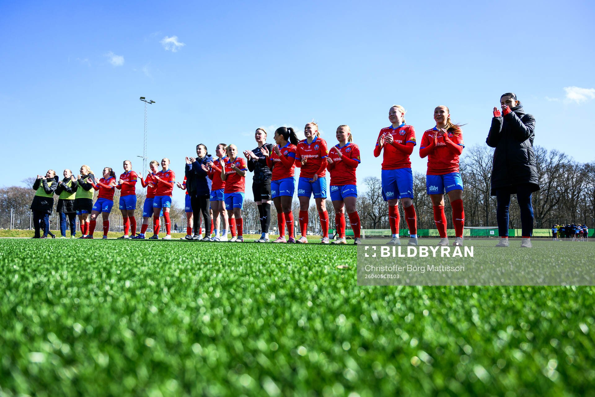 Helsingborgs spelare jublar