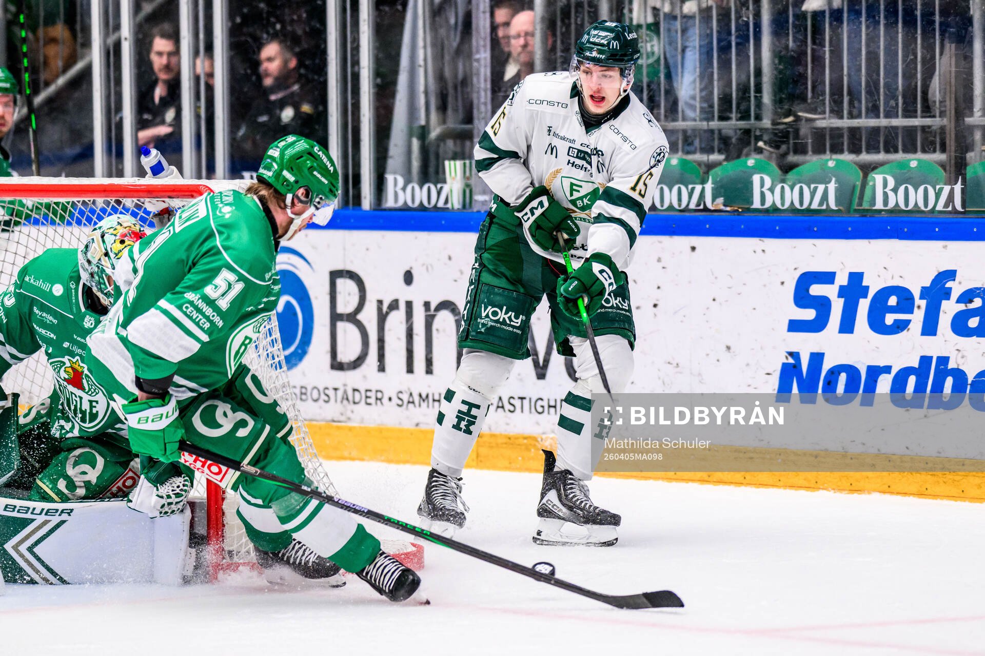 Rögles Calle Själin och Färjestads Jack Berglund