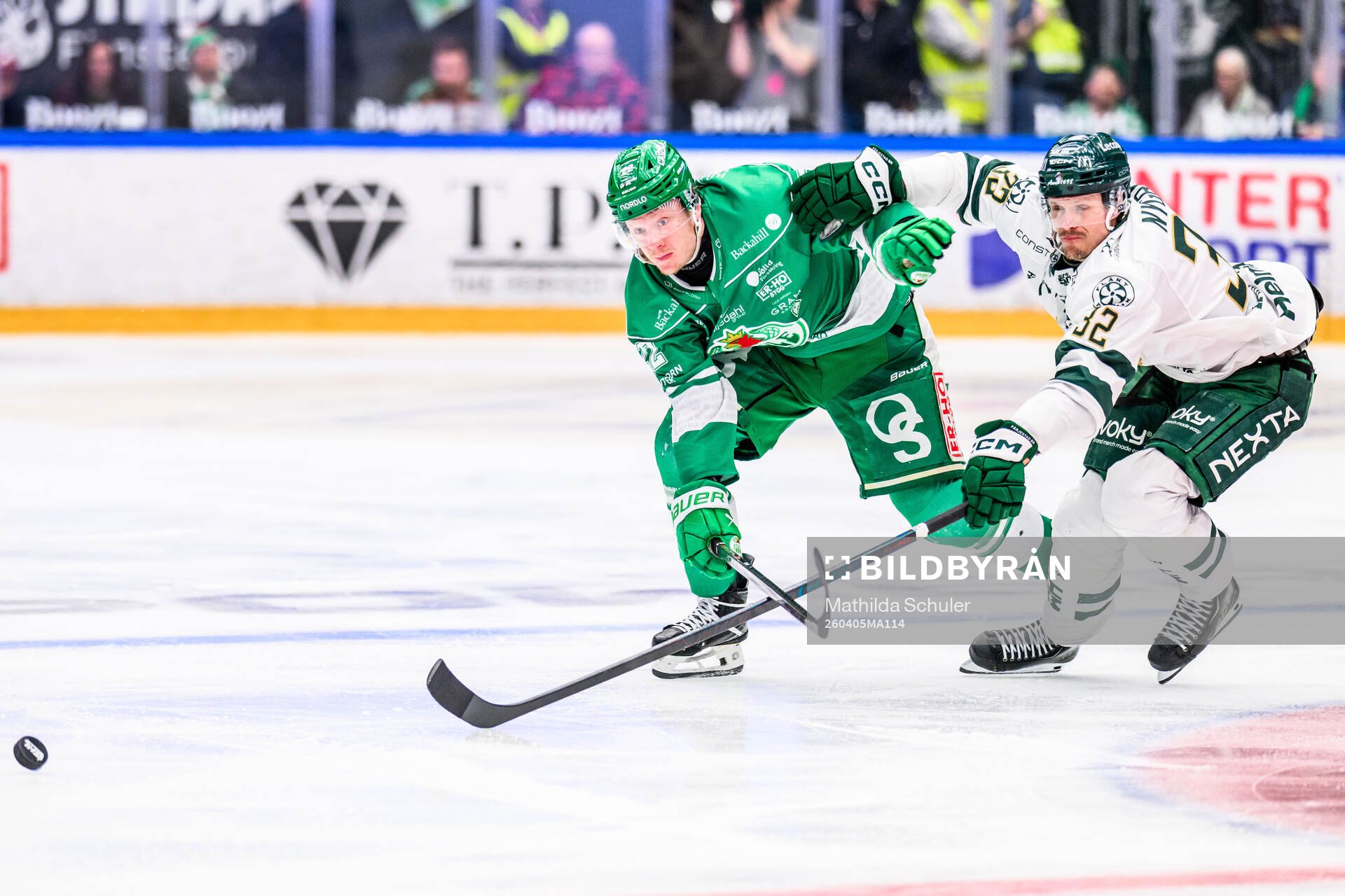 Rögles Fredrik Olofsson och Färjestads Magnus Nygren