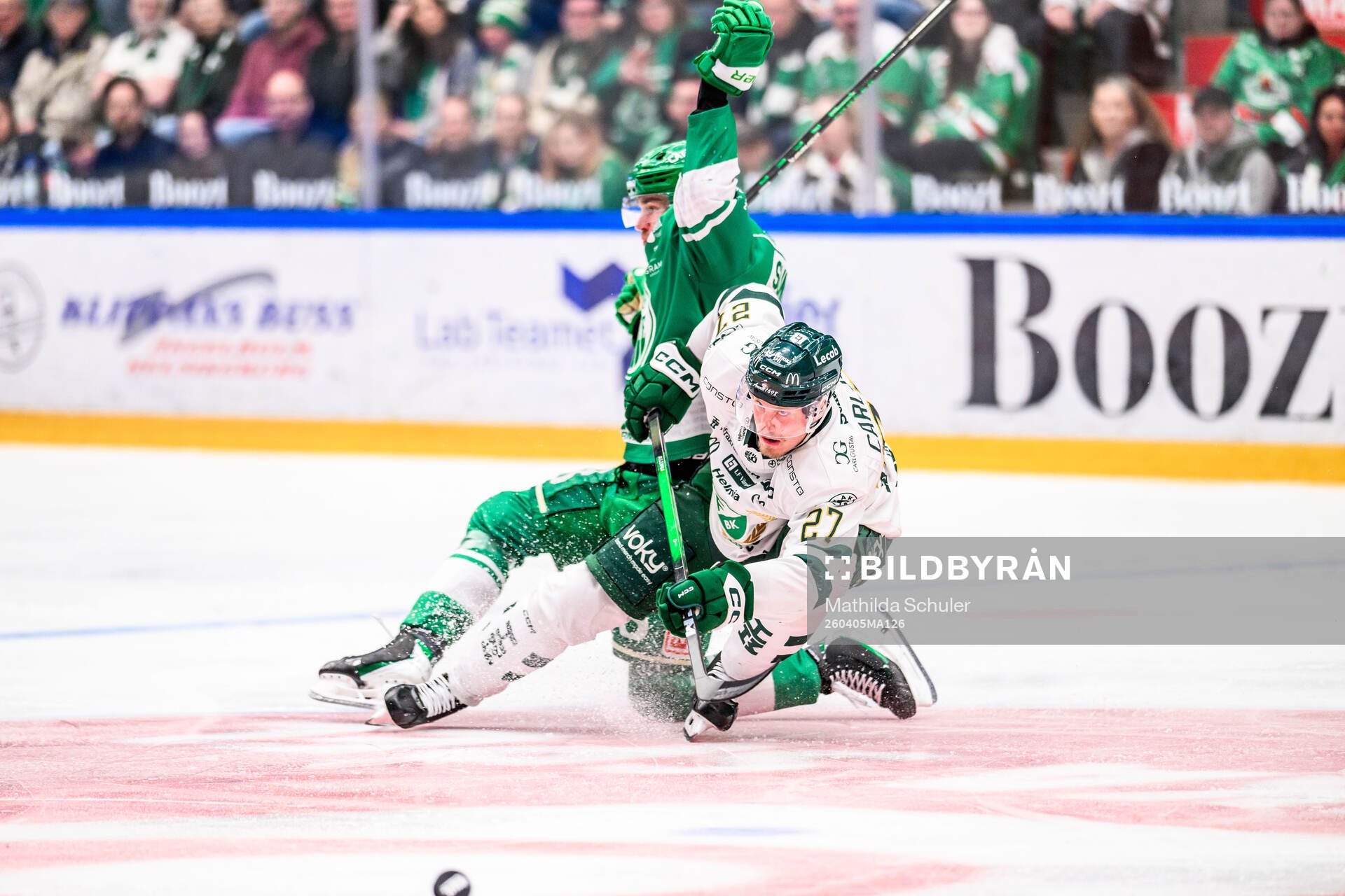 Rögles Albin Sundsvik och Färjestads Gabriel Carlsson