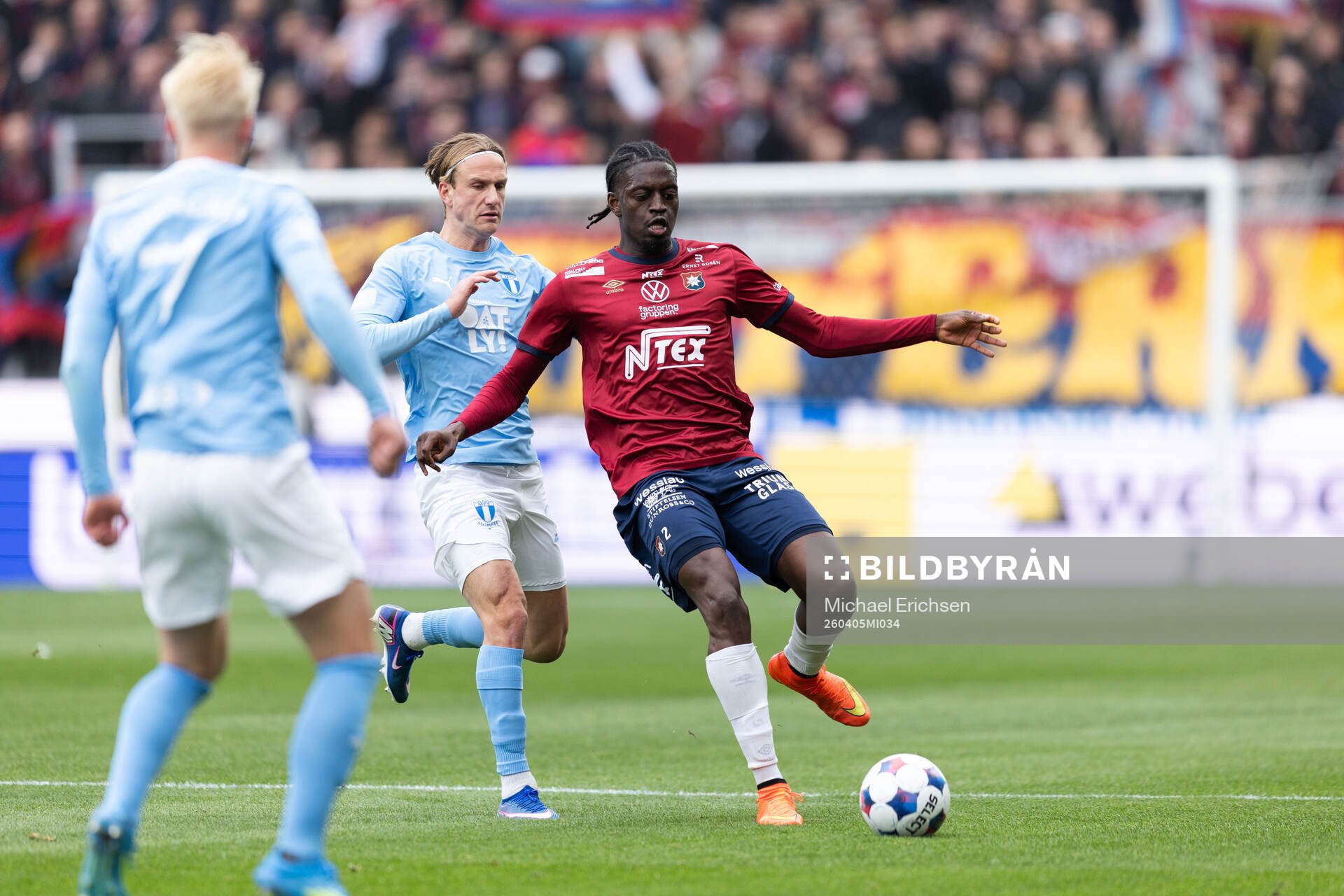 Malmö FFs Erik Botheim och Örgrytes Michael Parker
