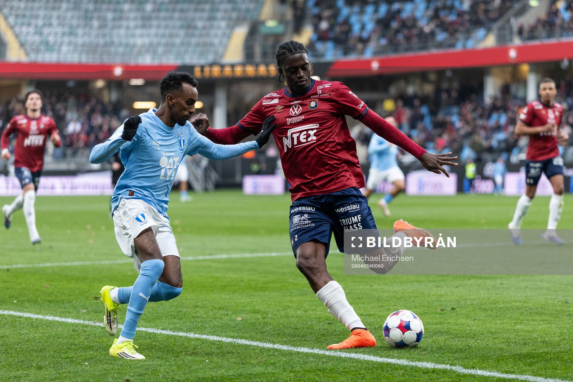 Malmö FFs Taha Ali och Örgrytes Michael Parker