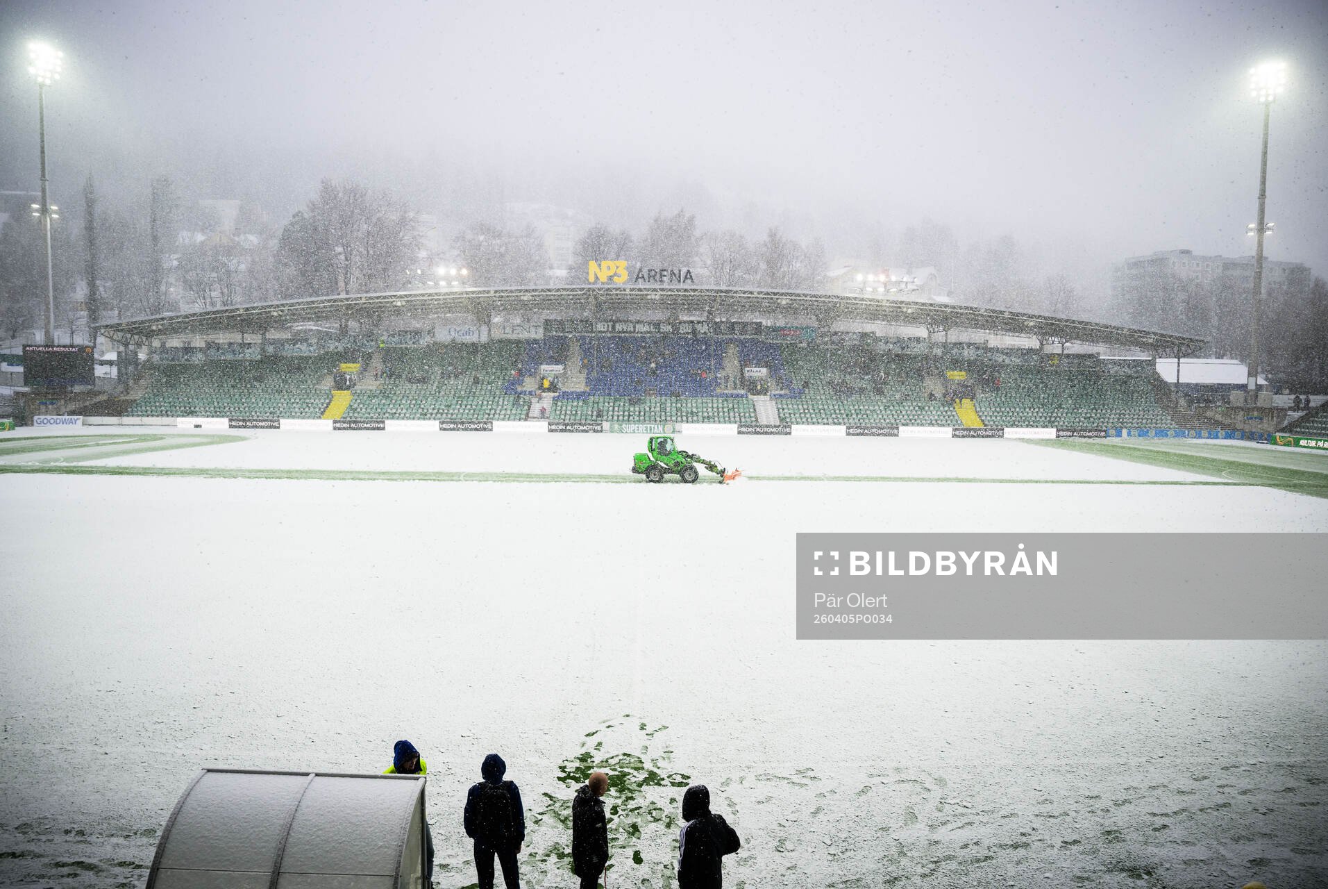 NP3 arena i snöoväder