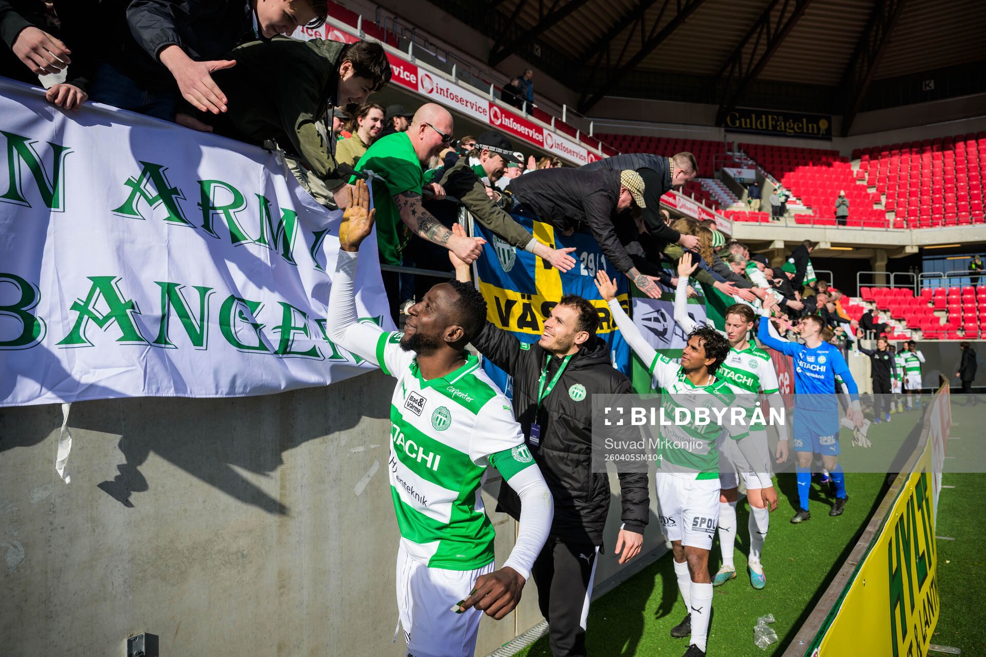 Västerås spelare jublar