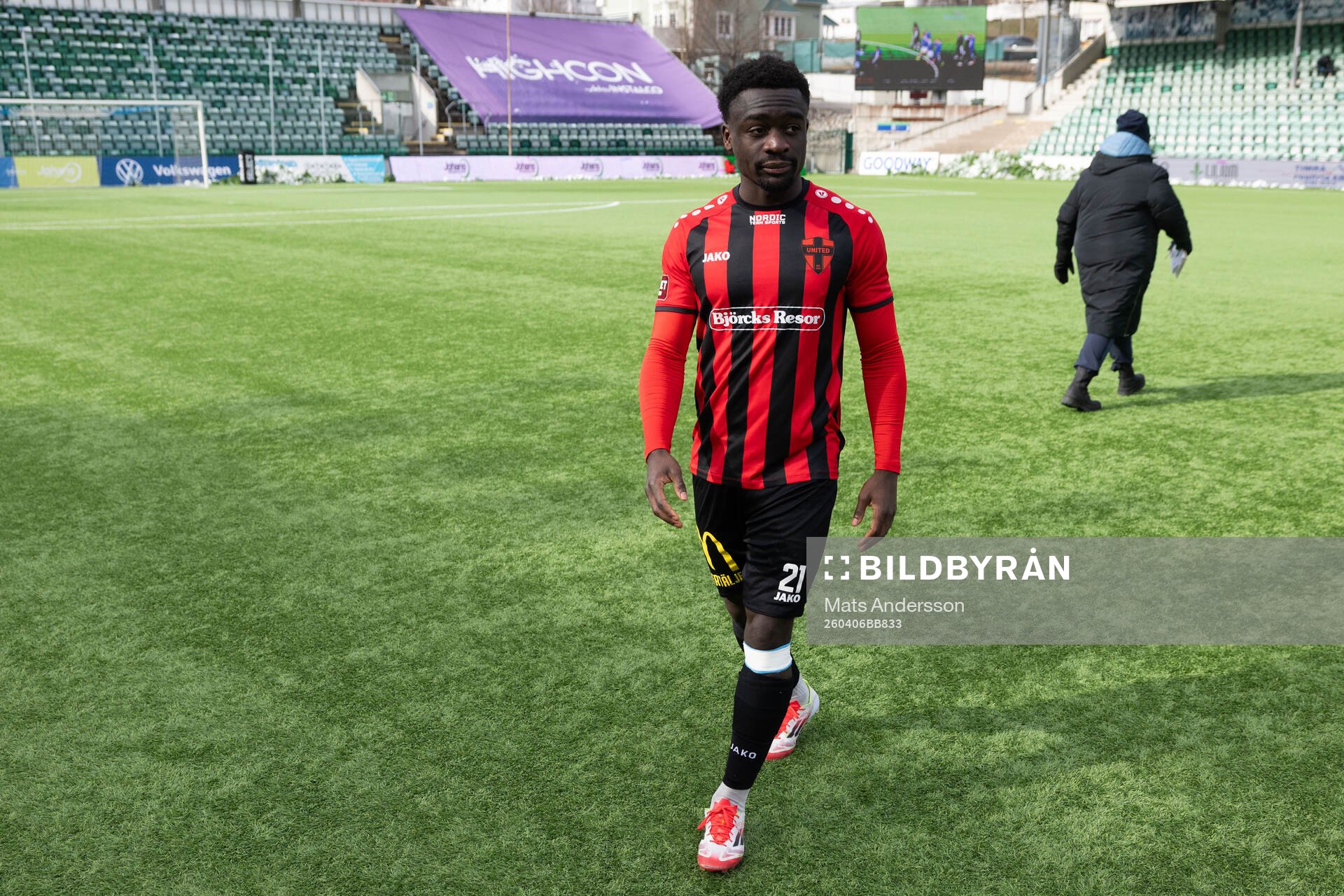 Nordic United FCs Emmanuel Swedi deppar