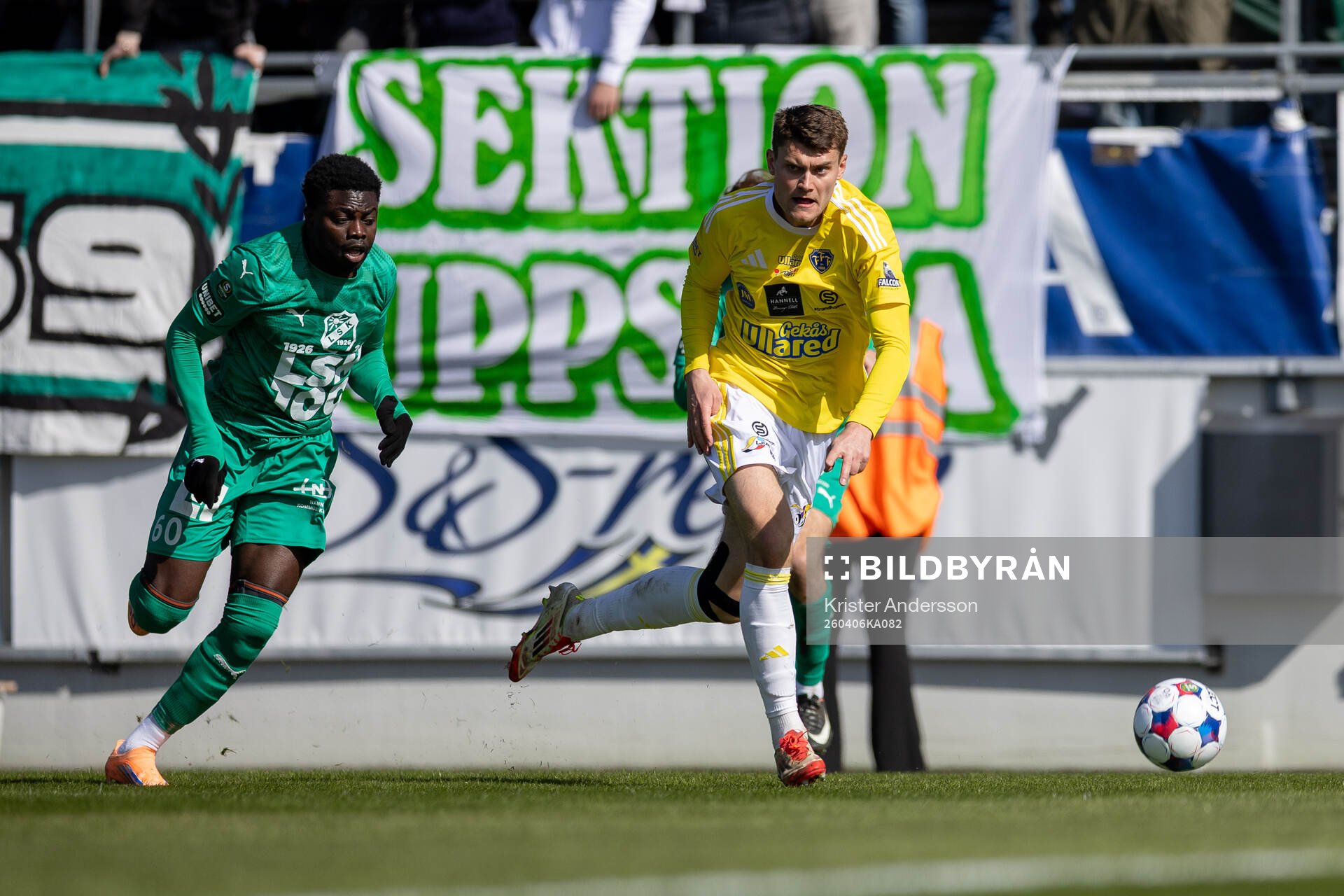 Ljungskiles Gideon Mensah och Falkenbergs Albin Andersson