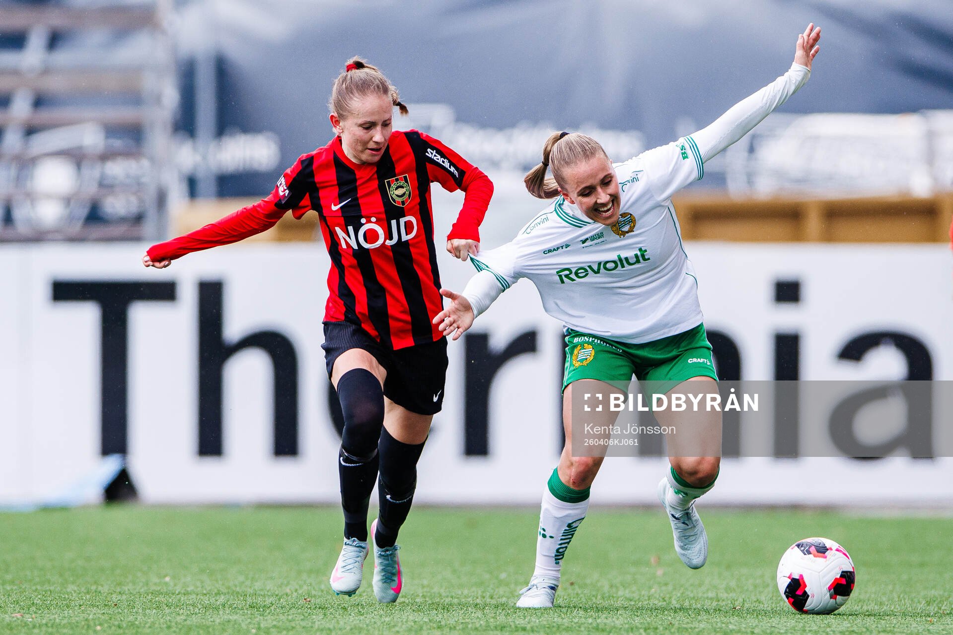 Brommapojkarnas Ida Bengtsson och Hammarbys Gudrún