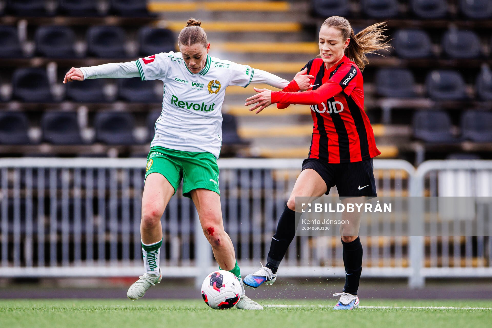 Hammarbys Sofia Reidy och Brommapojkarnas Augusta Priks