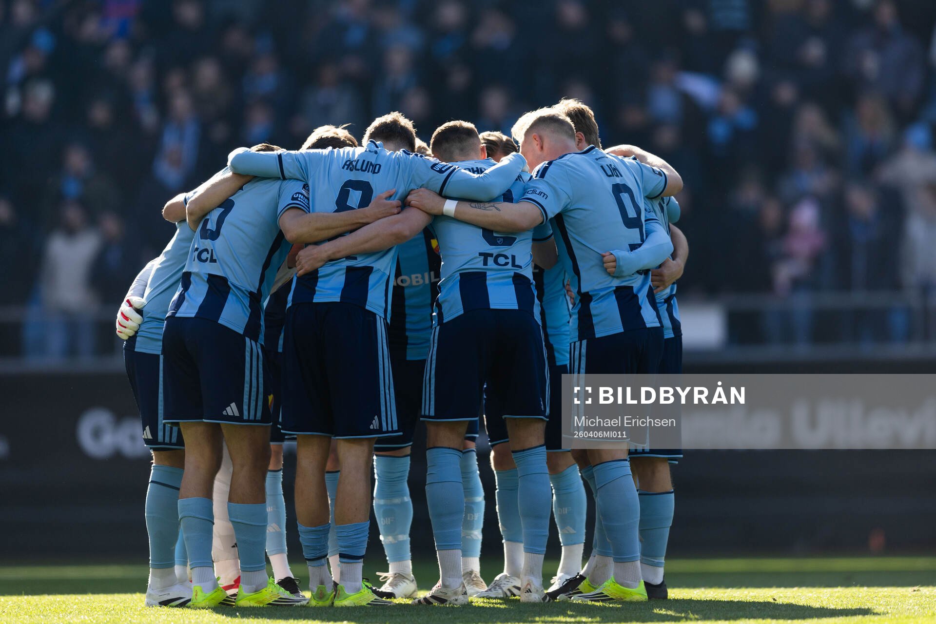 Djurgårdens spelare samlas