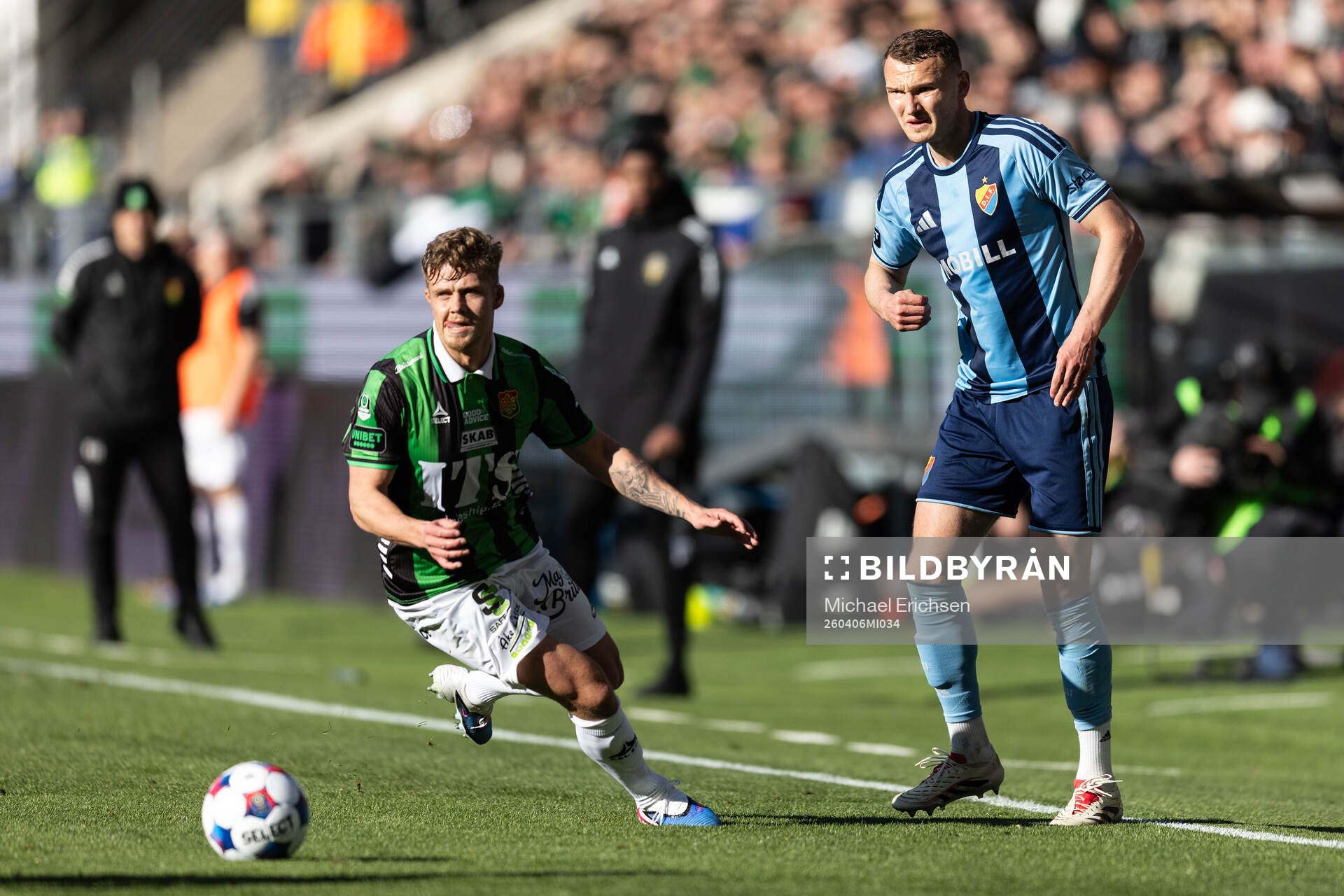 GAIS Kevin Holmen och Djurgårdens Piotr Johansson