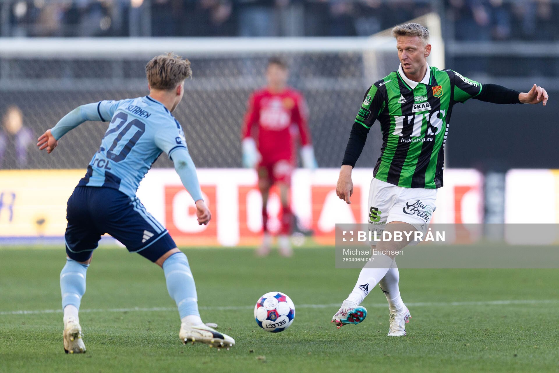 Djurgårdens Matias Siltanen och GAIS Joackim Fagerjord