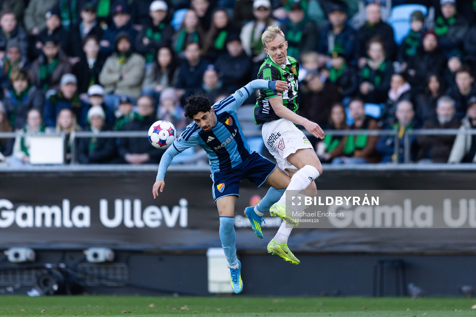 Djurgårdens Ahmed Saeed och GAIS Robin Wendin Thomasson