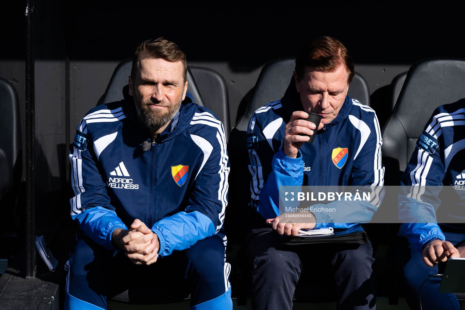 Djurgårdens tränare Jani Honkavaara och  assisterande