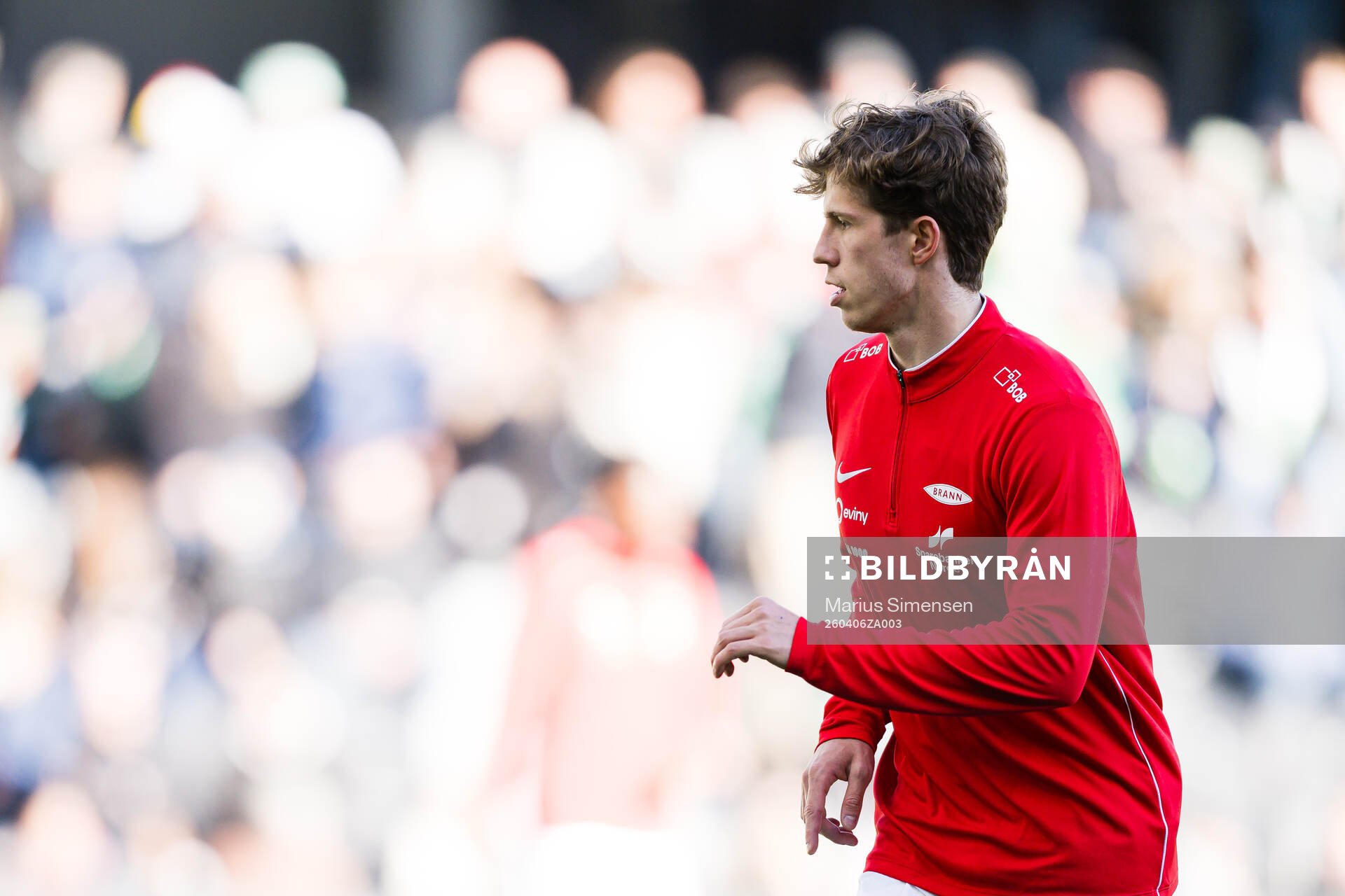 Niklas Jensen Wassberg of Brann warms up