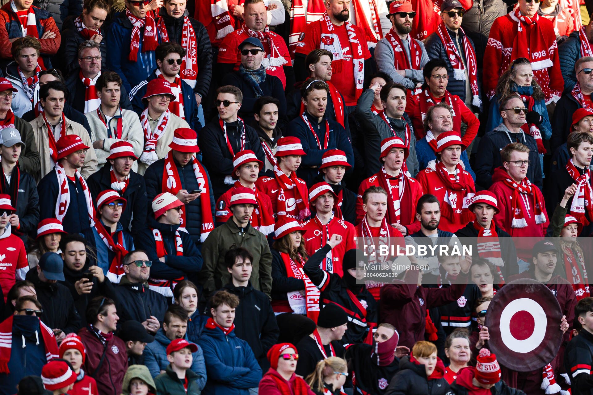 Spectators in the stands