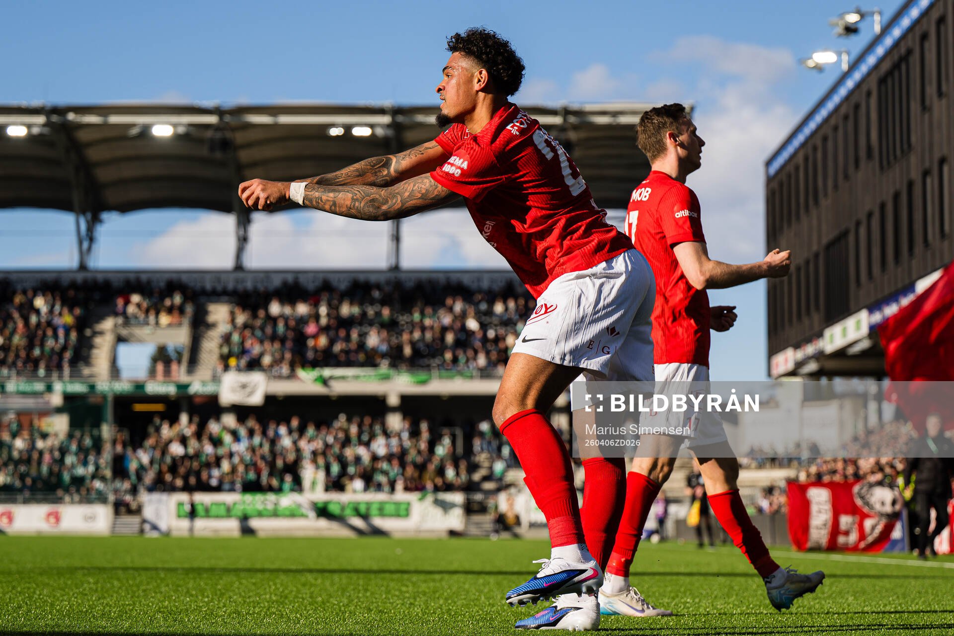 Noah Jean Holm of Brann celebrates
