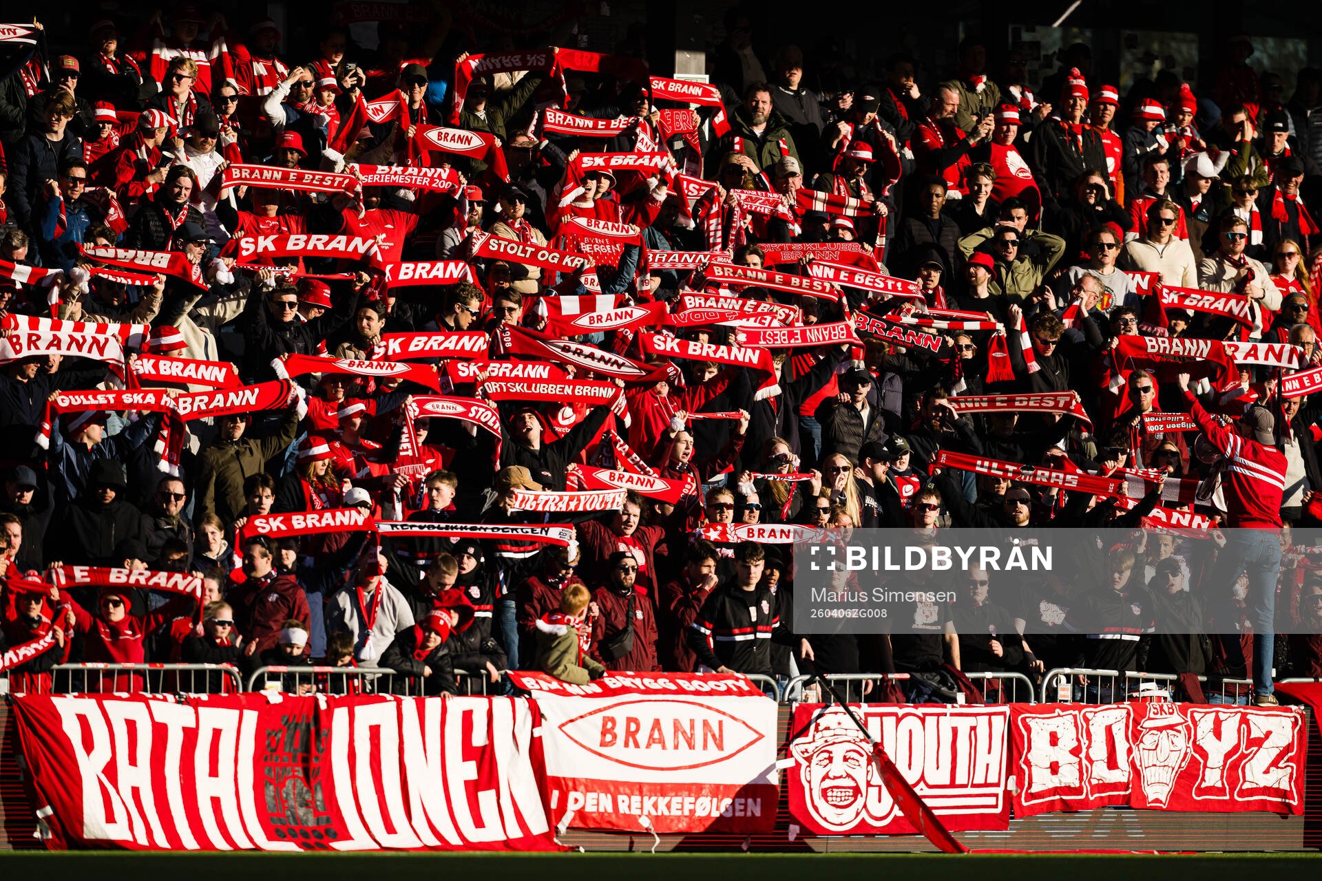 Spectators in the stands