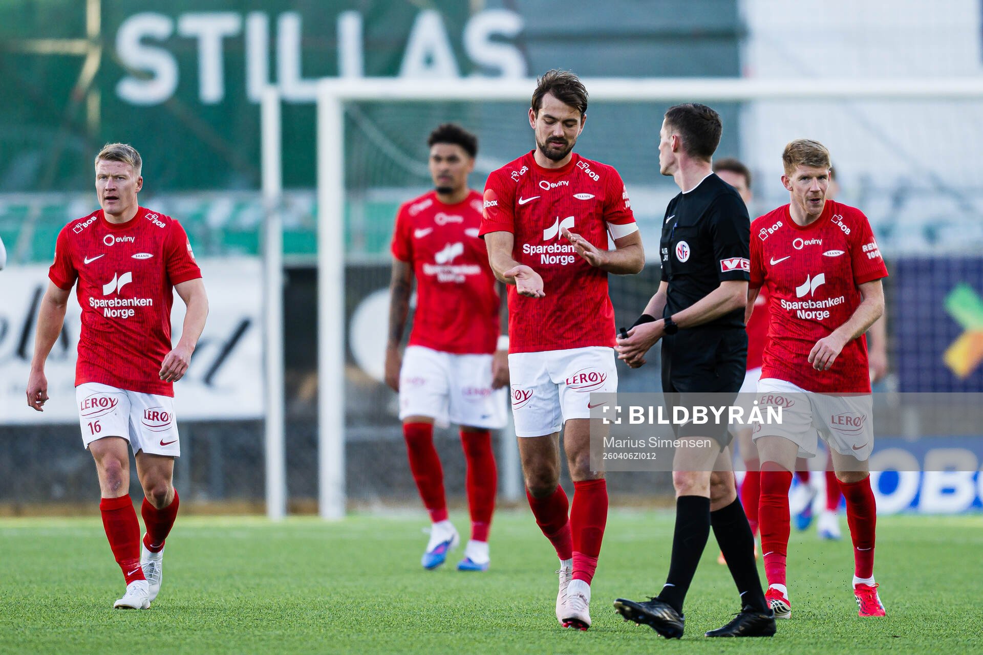 Fredrik Pallesen Knudsen of Brann reacts