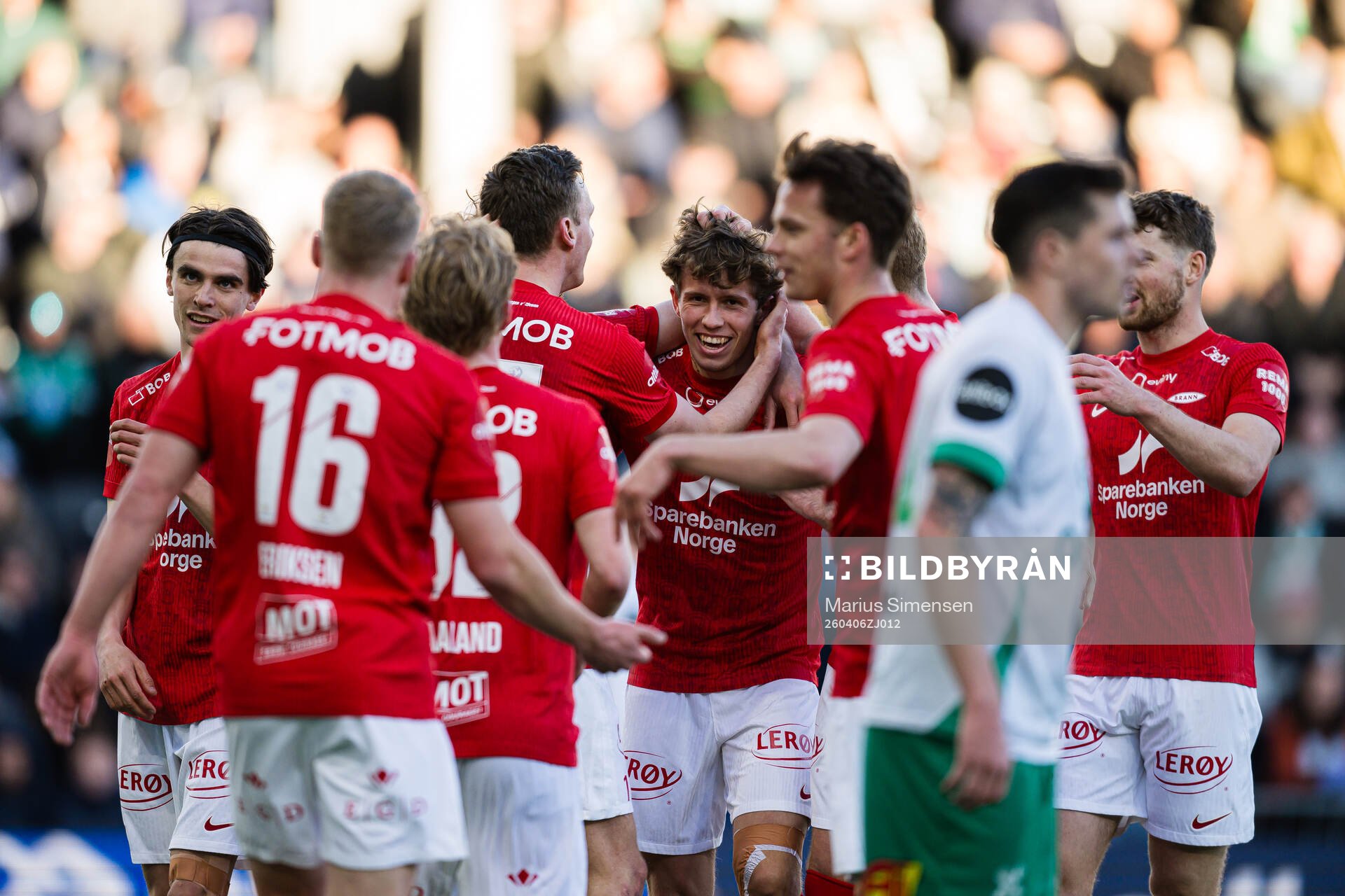 Niklas Jensen Wassberg of Brann celebrates