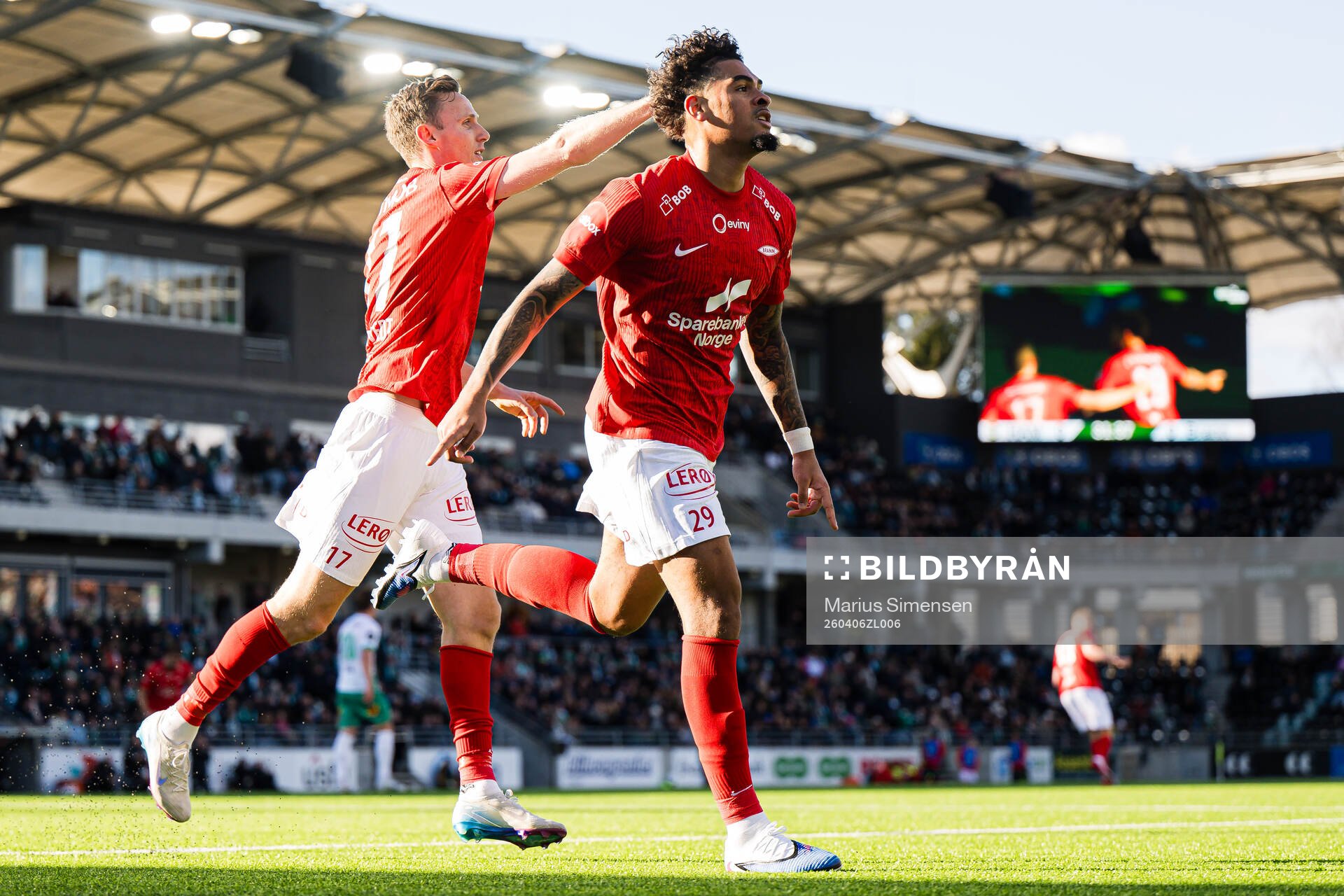 Noah Jean Holm of Brann celebrates