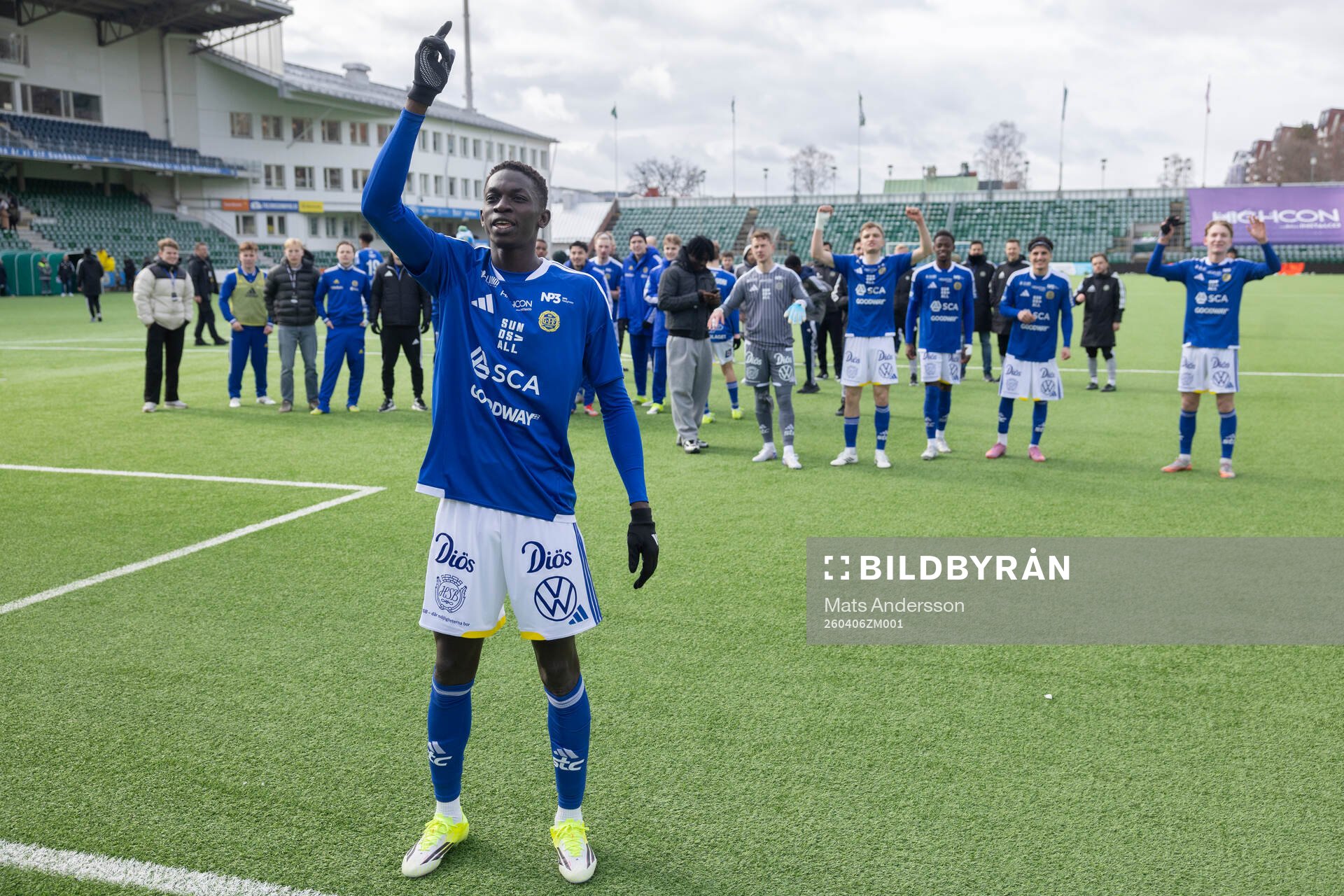 GIF Sundsvalls Suwaibou Kebbeh jublar