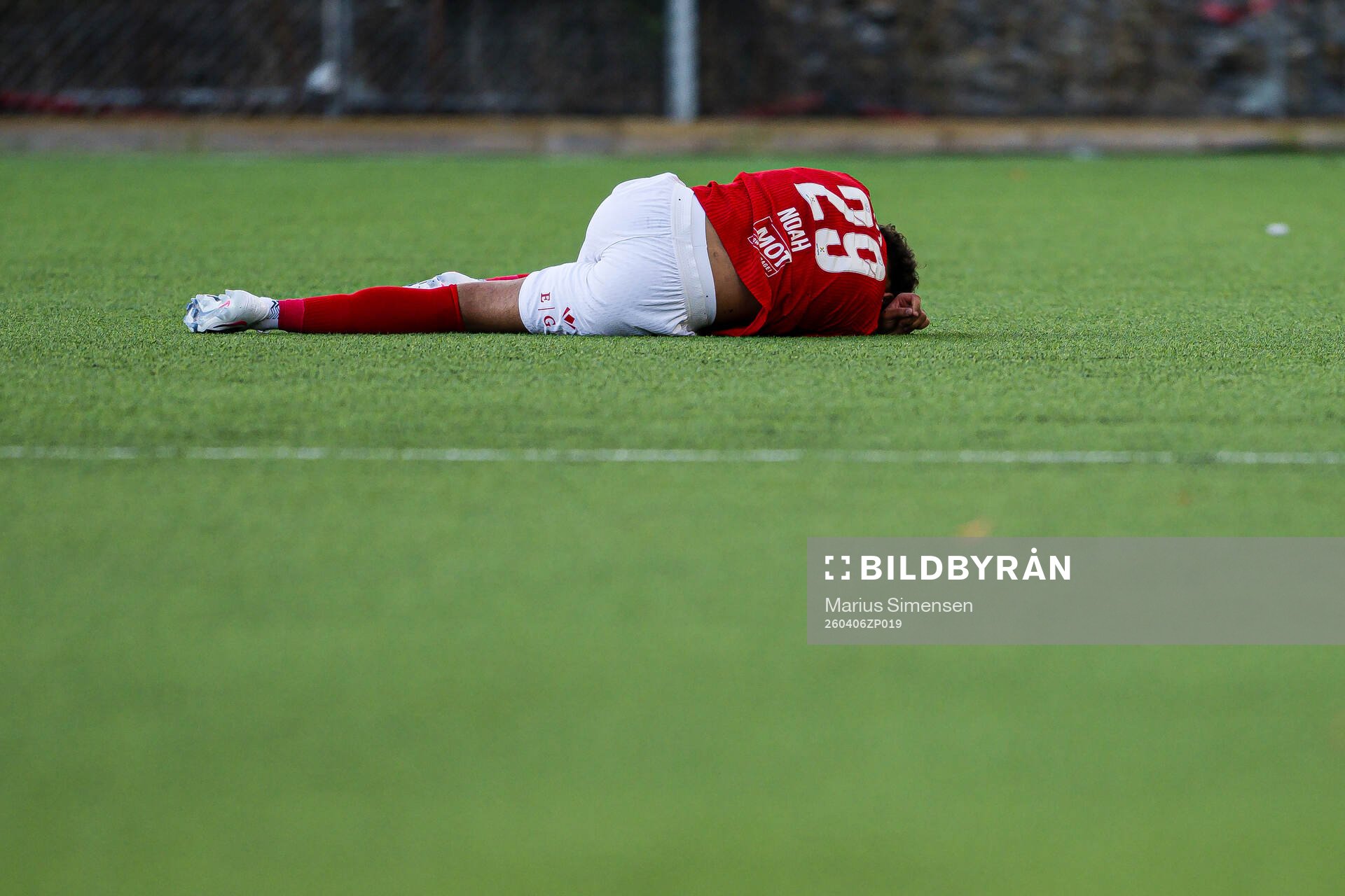 Noah Jean Holm of Brann in pain