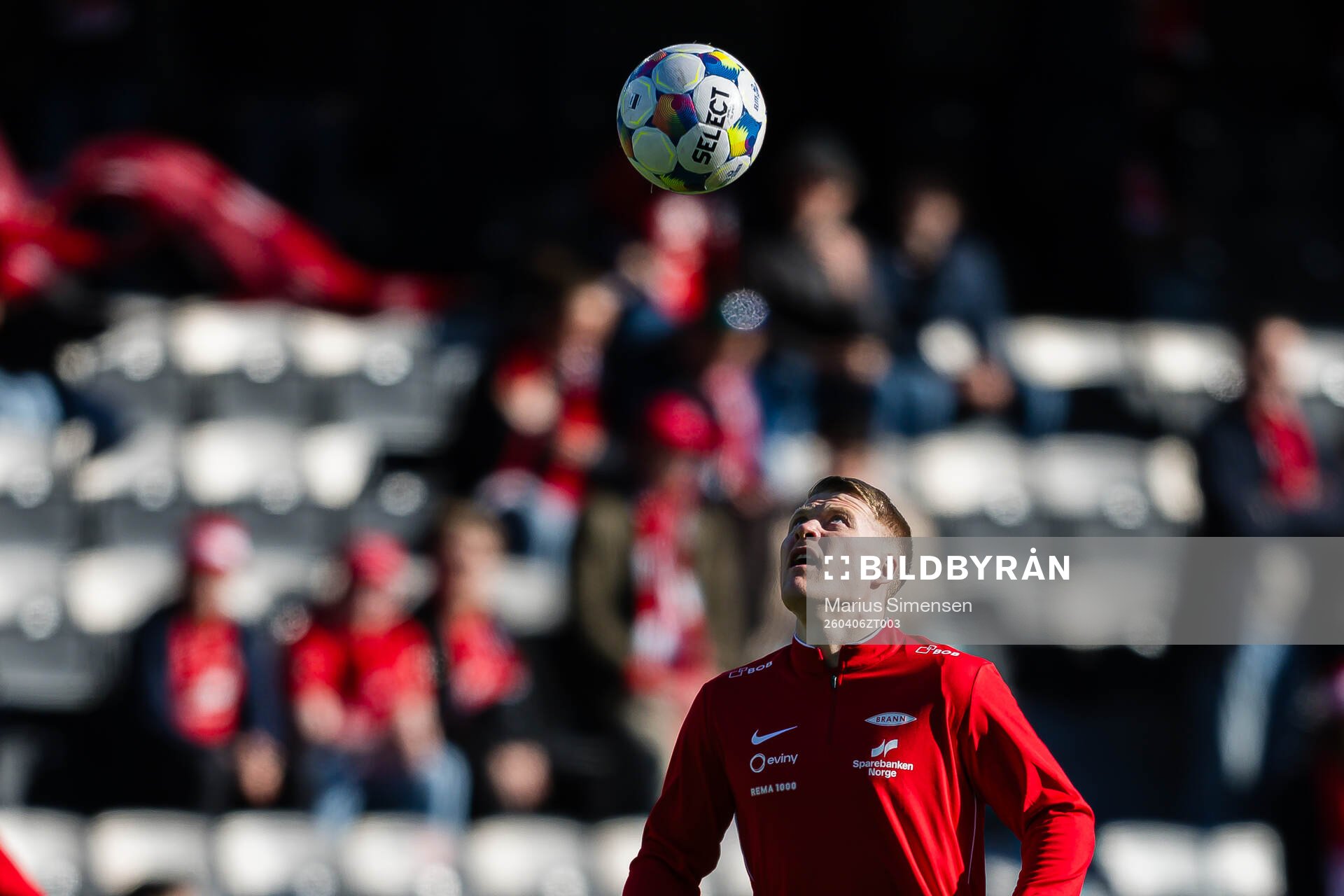 Kristian Eriksen of Brann warms up