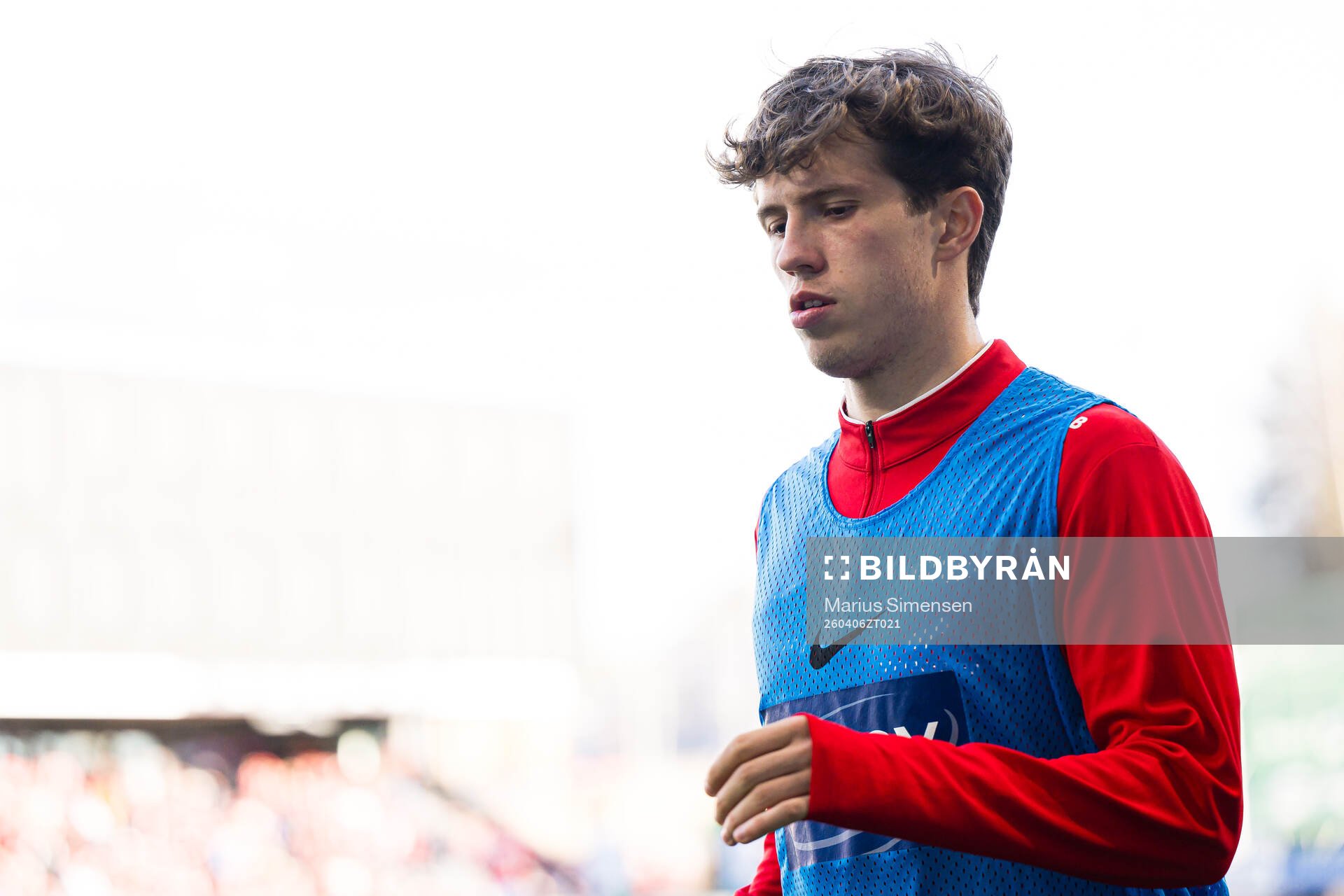 Niklas Jensen Wassberg of Brann warms up