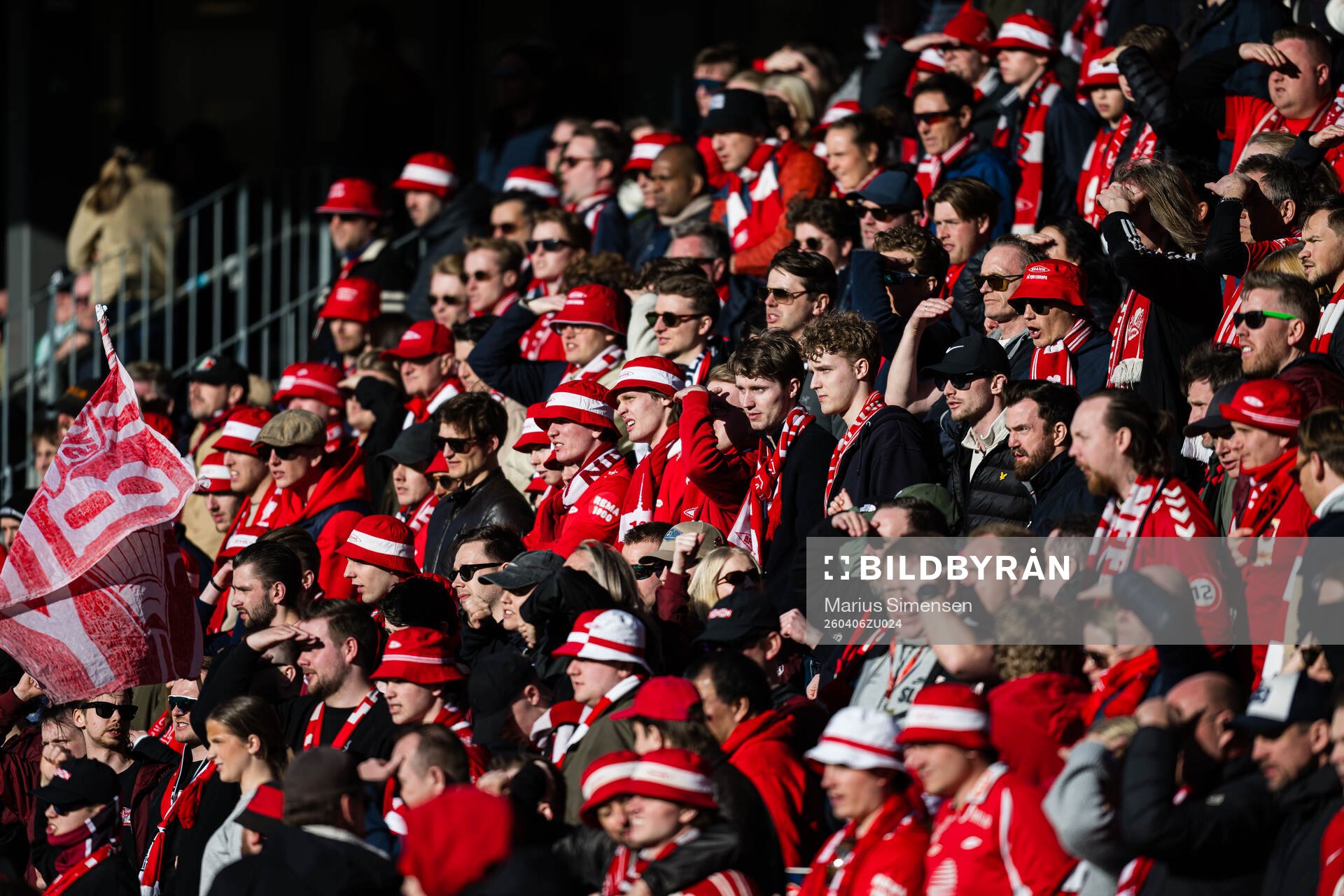 Spectators in the stands