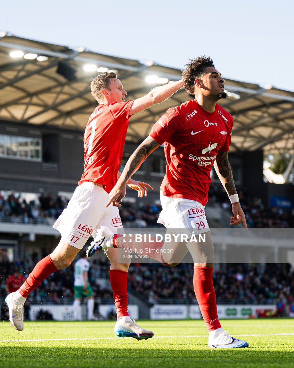 Noah Jean Holm of Brann celebrates