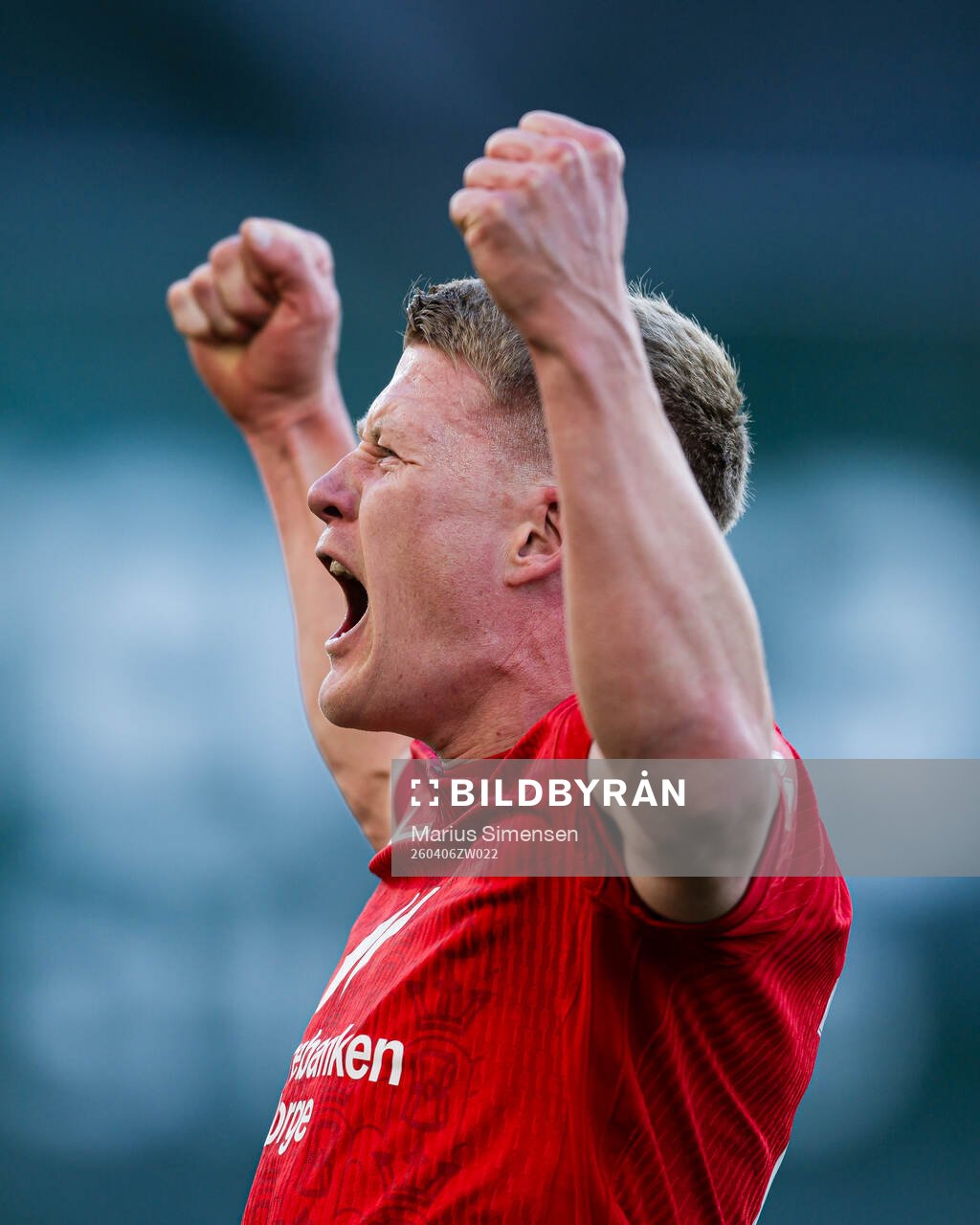 Kristian Eriksen of Brann celebrates