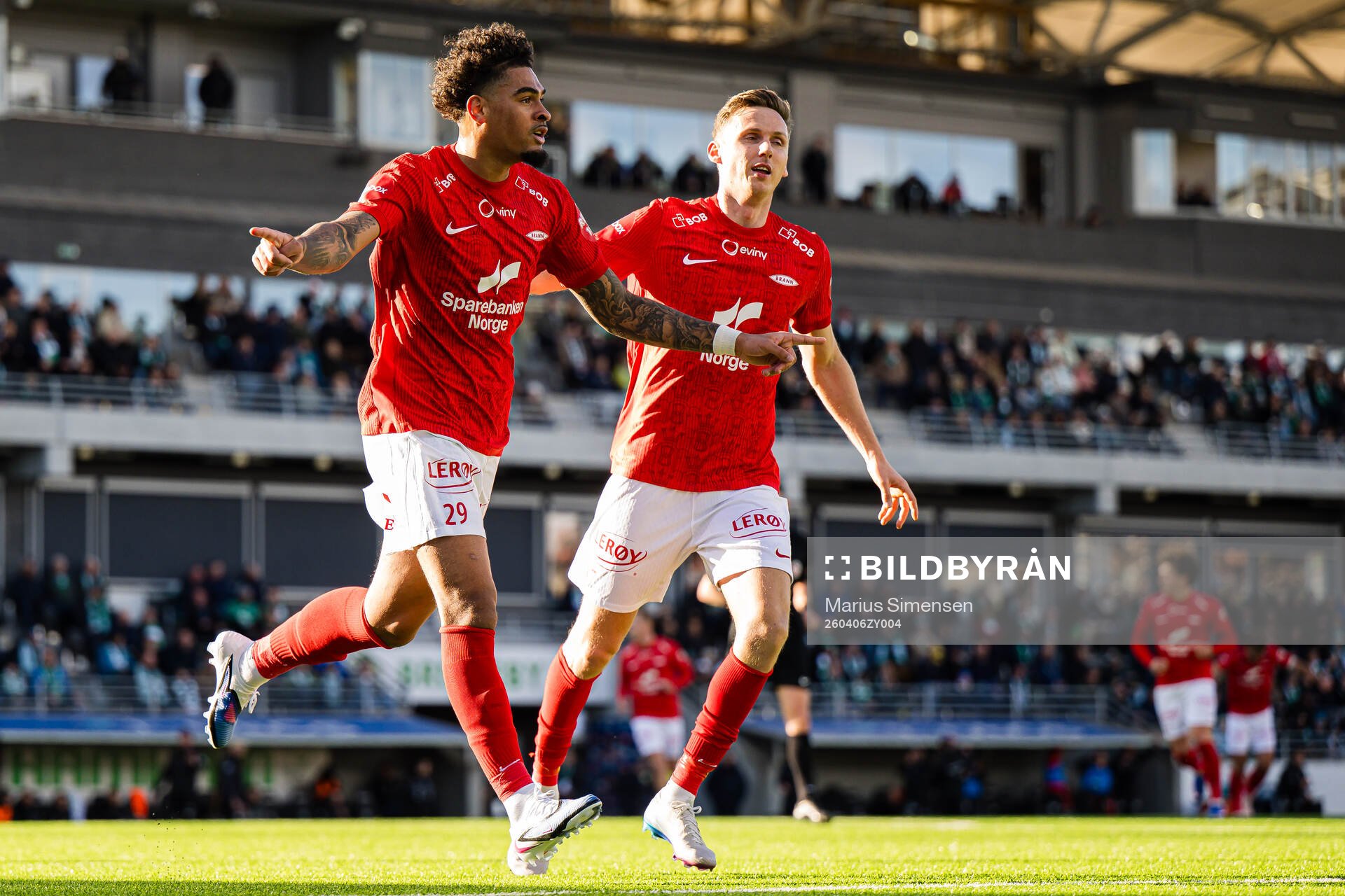 Noah Jean Holm of Brann celebrates