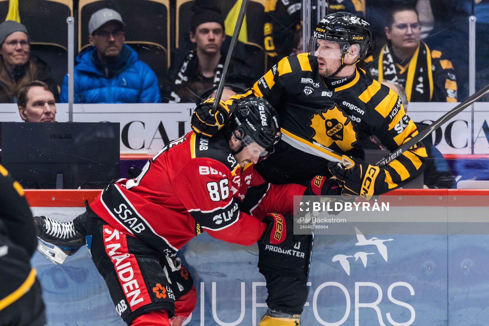Luleås Mathias Bromé och Skellefteås Martin Lundberg