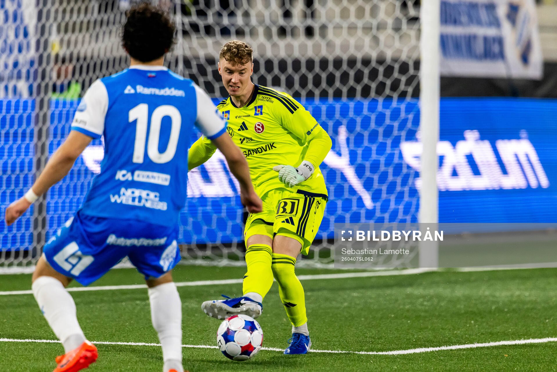 Sandvikens IFs målvakt Otto Lindell