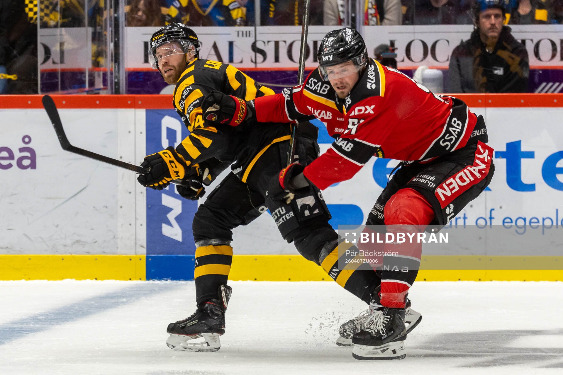 Skellefteås Oscar Lindberg och Luleås Markus Nurmi