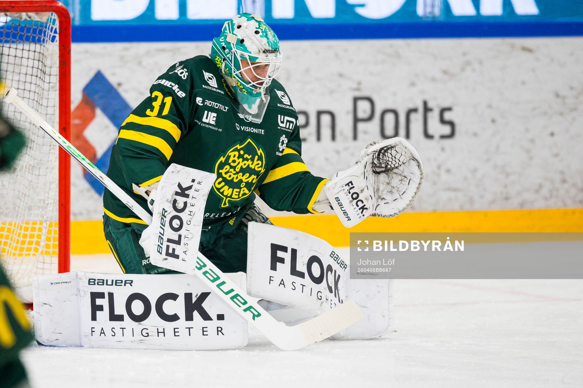 Björklövens målvakt Olle Eriksson Ek