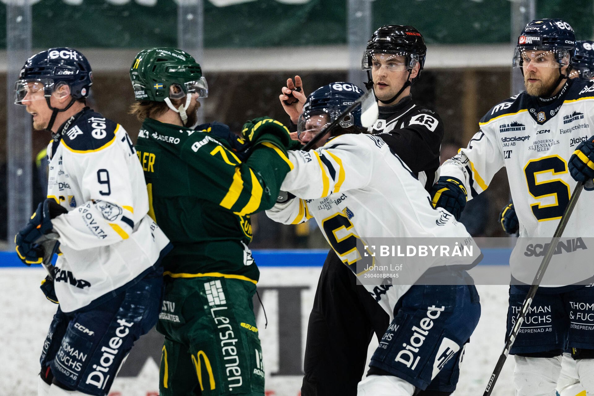 Björklövens Gustav Possler och Södertäljes Andrew