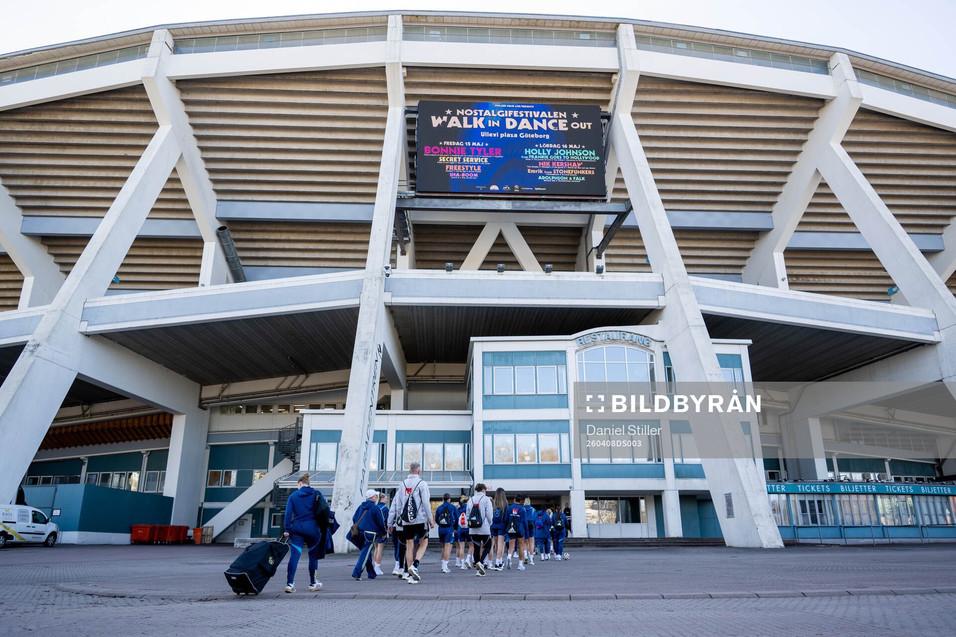 The team of Sweden outside Ullevi arena