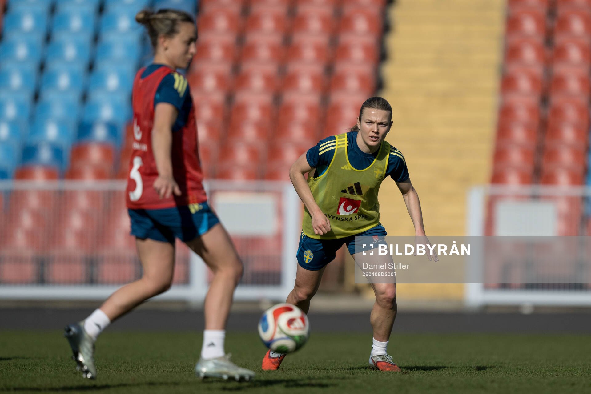Beata Olsson of Sweden at a training session