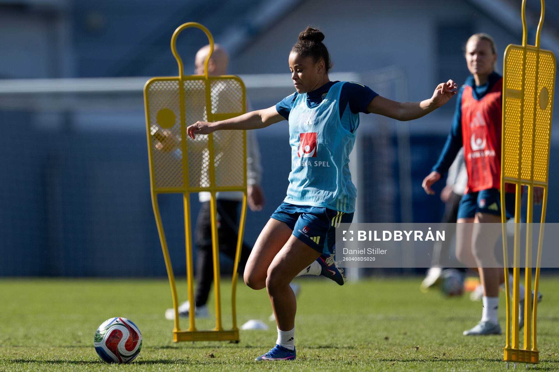 Felicia Schröder of Sweden at a training session