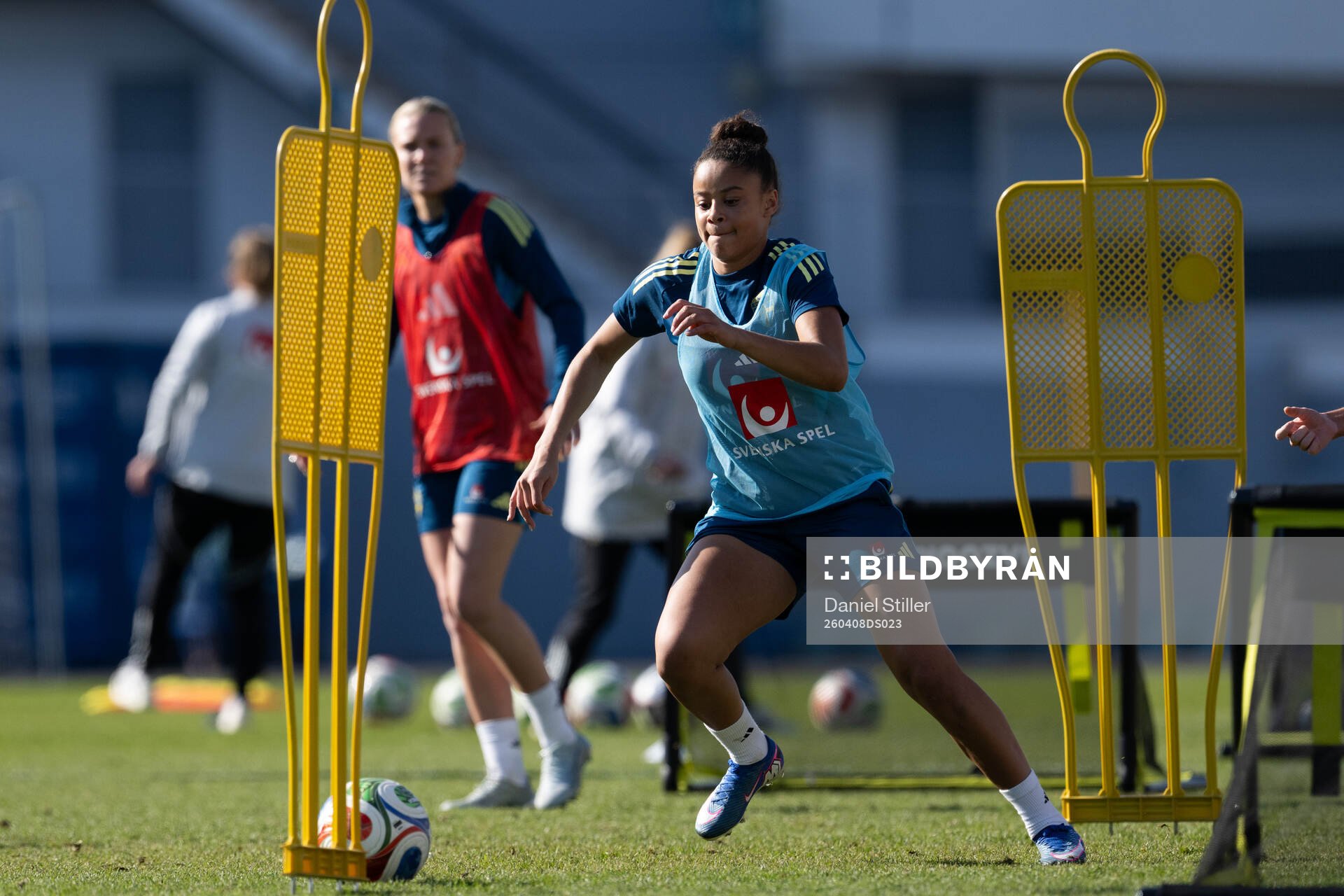 Felicia Schröder of Sweden at a training session