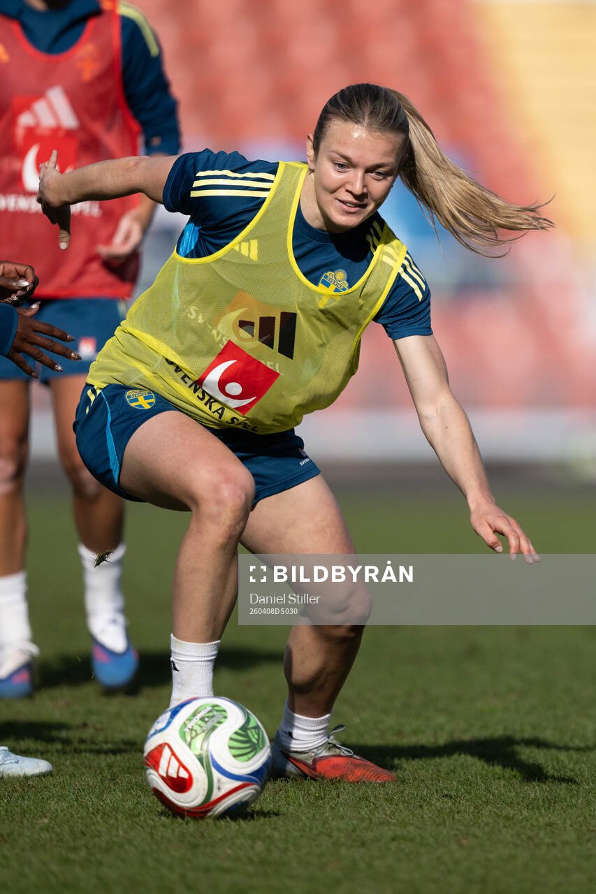 Beata Olsson  of Sweden at a training session