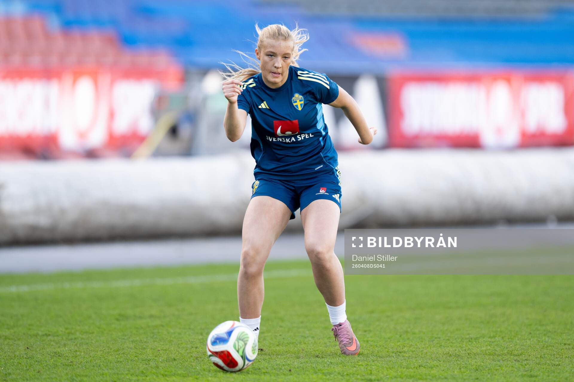 Smilla Holmberg of Sweden at a training session