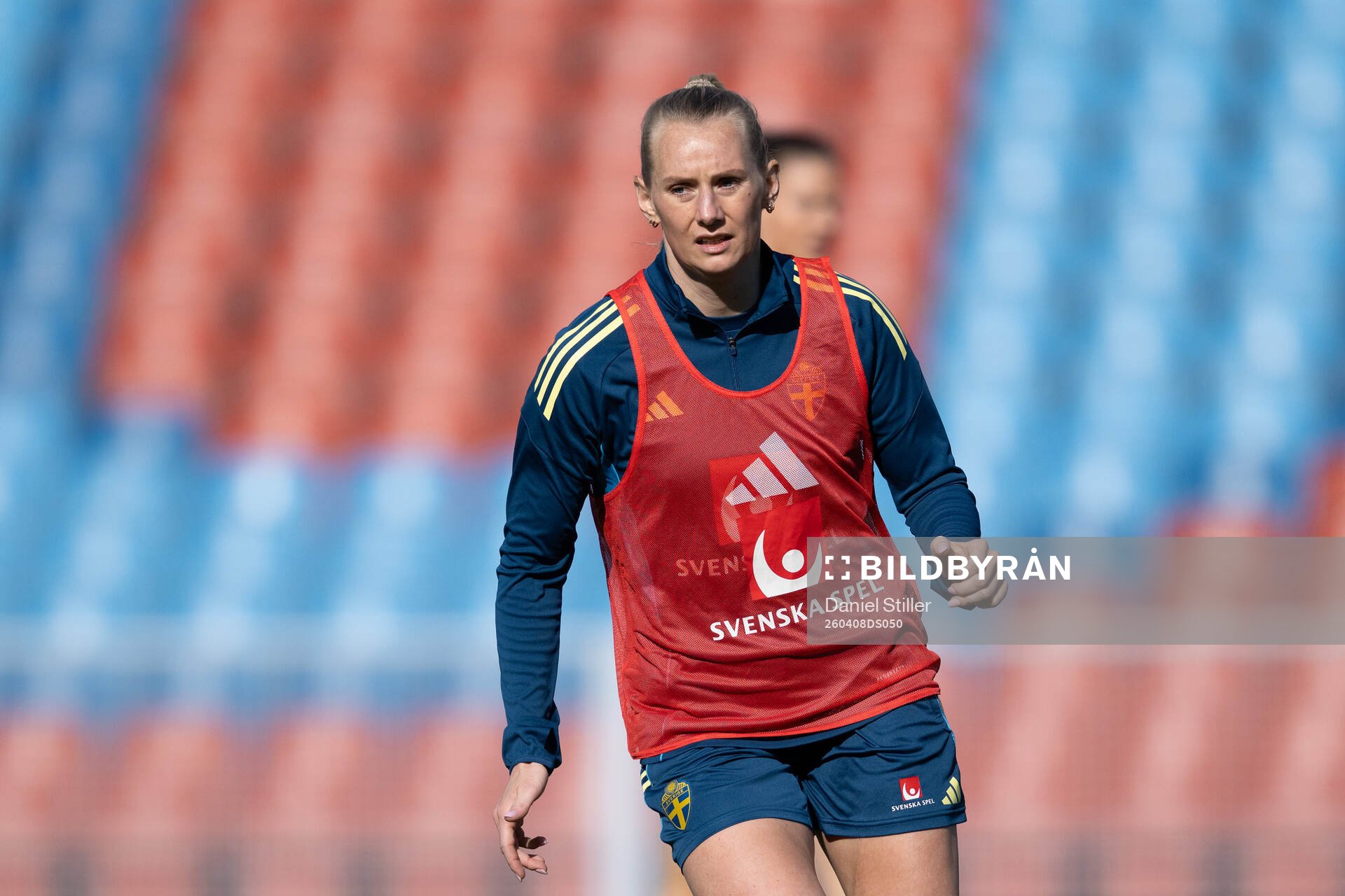 Stina Blackstenius of Sweden at a training session