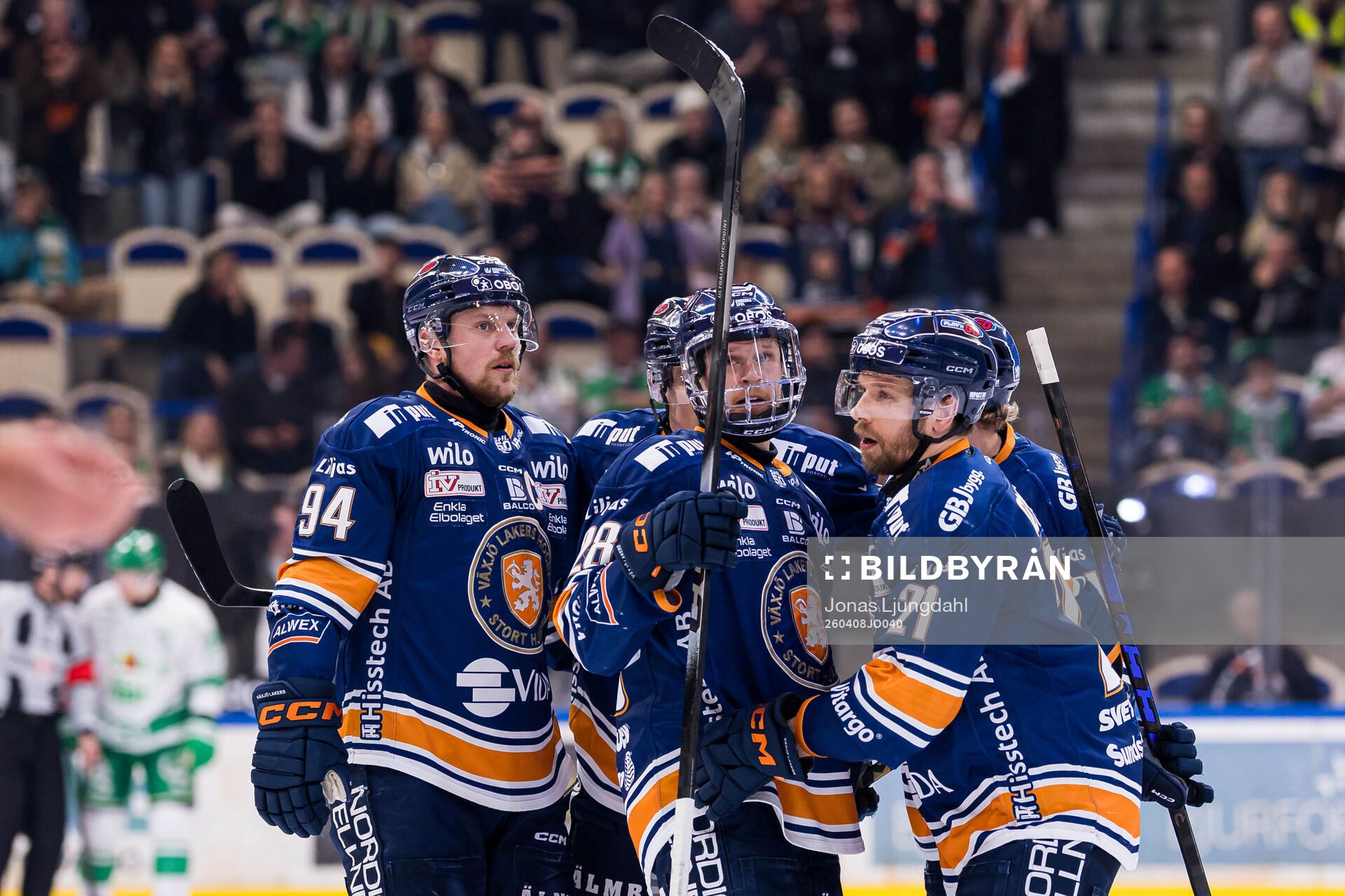 Växjös Joel Persson, Hugo Gustafsson och Brian Cooper