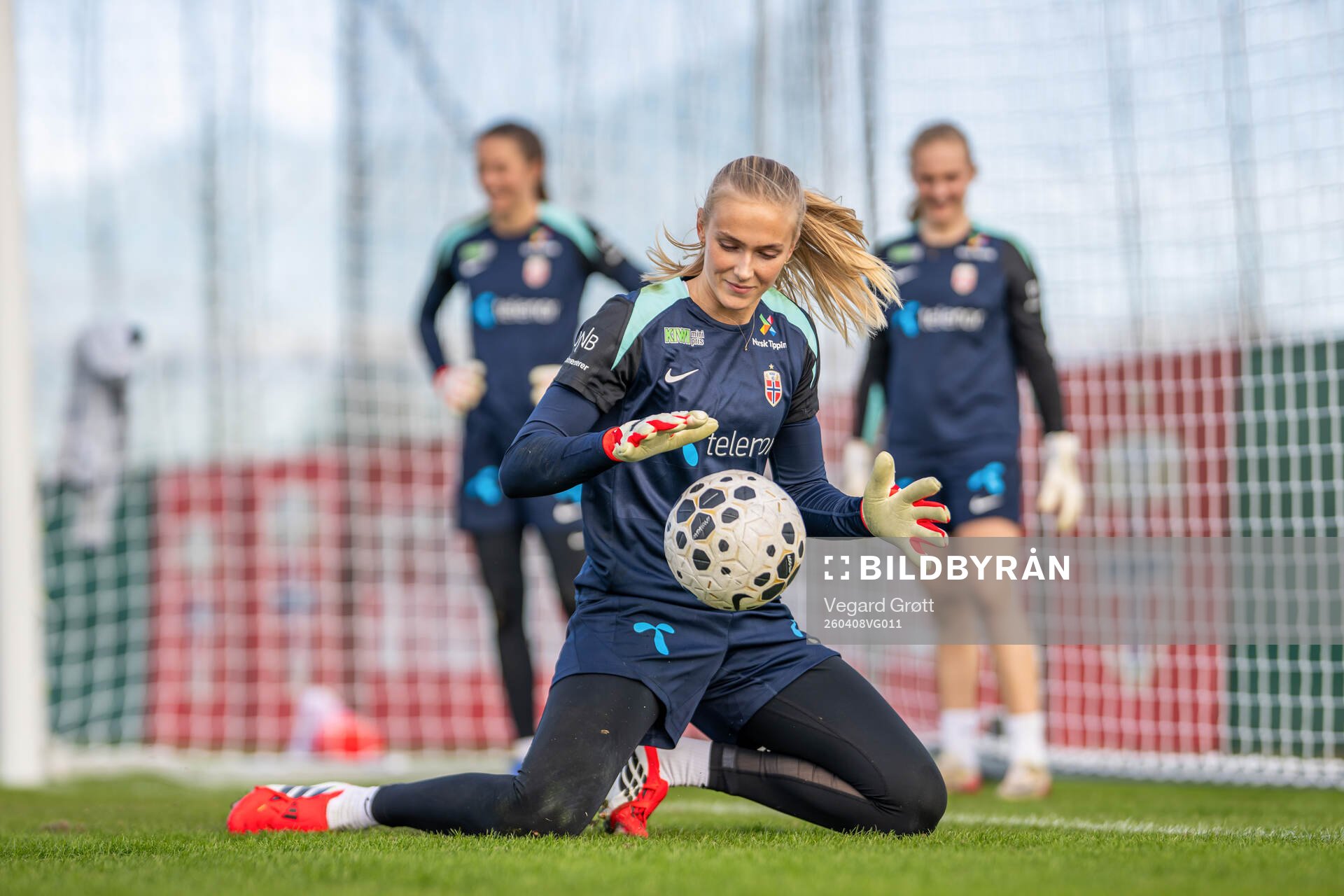 Goalkeeper Selma Panengstuen of the Norwegian women's