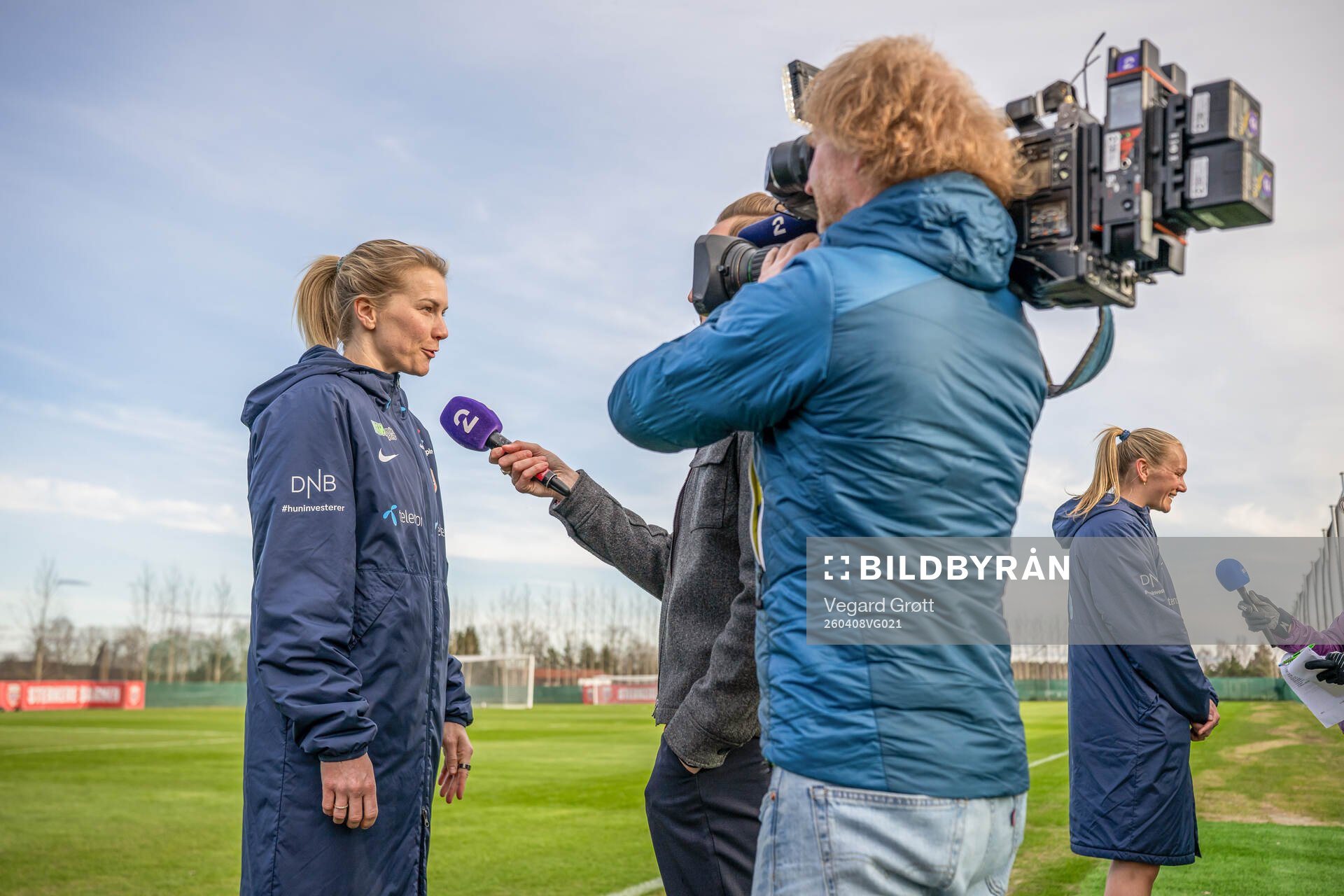 Ada Hegerberg and Frida Maanum of the Norwegian women's